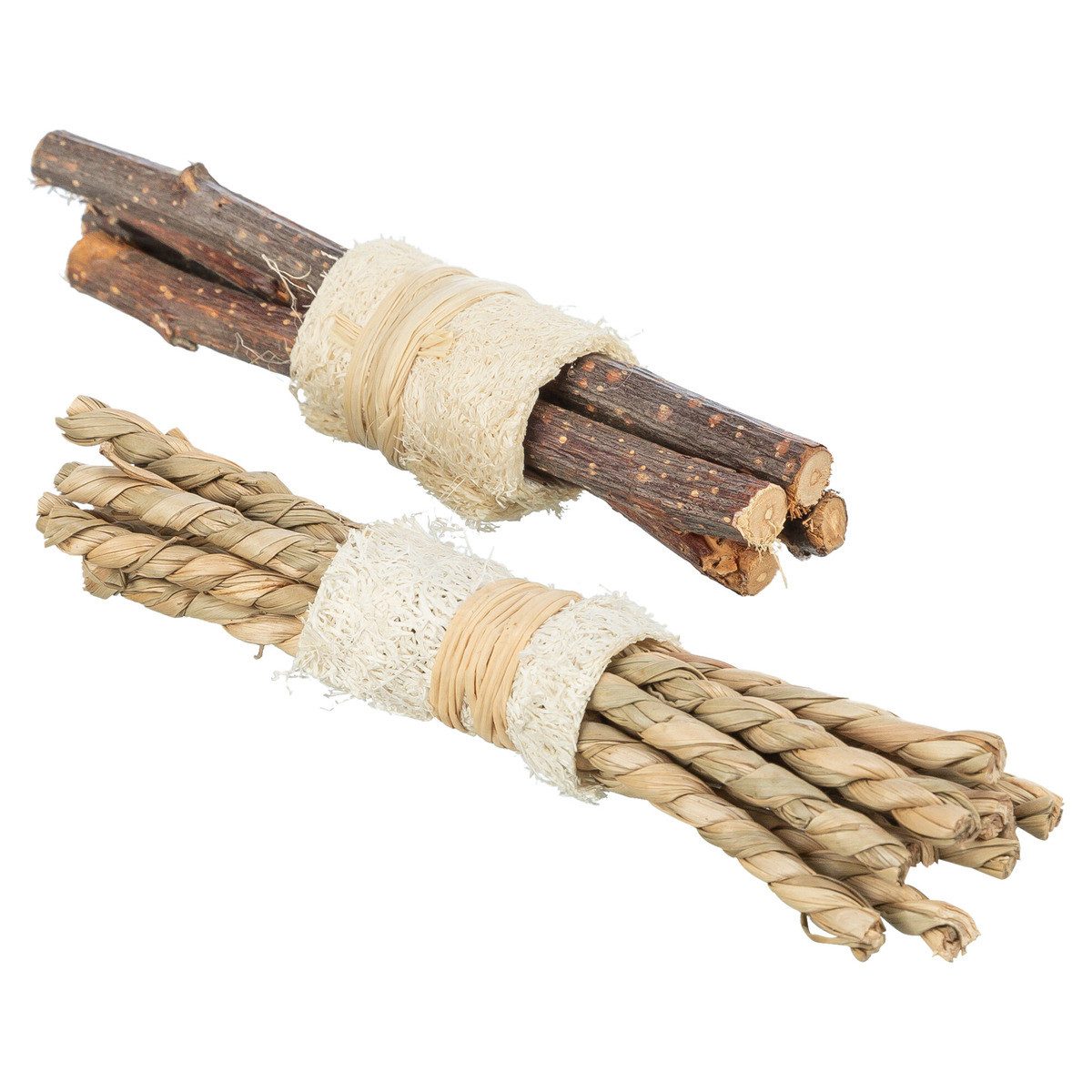 TRIXIE Tier-Intelligenzspielzeug Set Luffa-Spielzeug für Nager