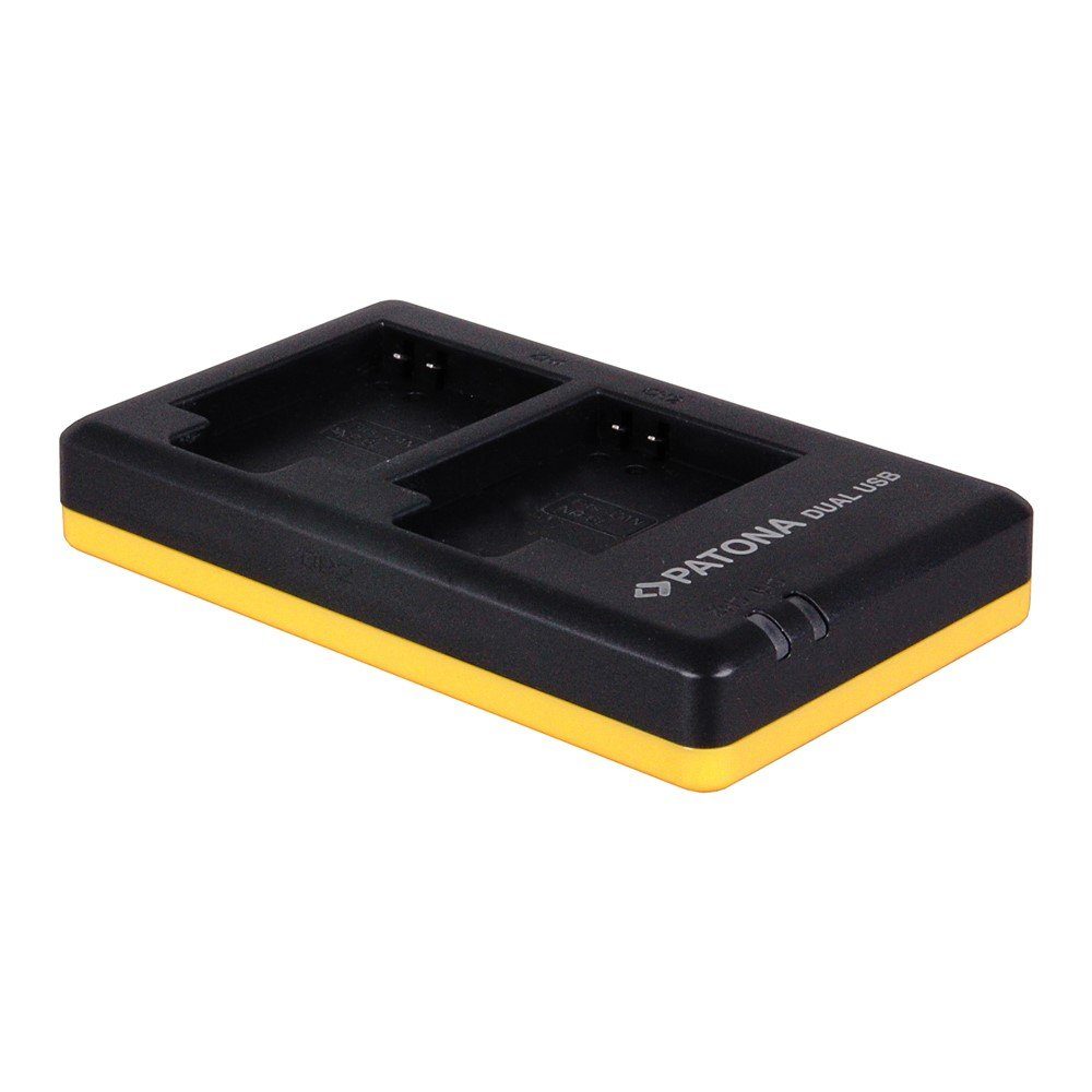 Patona Dual Schnell Ladegerät für Canon NB-6L NB6 Kamera-Ladegerät (730,00 mA, 1-tlg., NB6 inkl. Micro-USB Kabel)