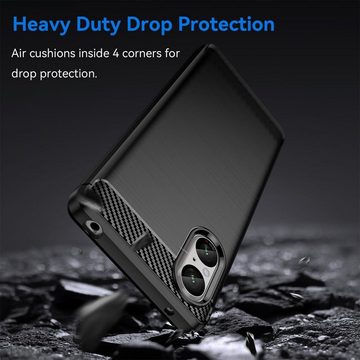 CoolGadget Handyhülle Carbon Handy Hülle für Sony Xperia 5 V 6,1 Zoll, robuste Telefonhülle Case Schutzhülle für Xperia 5 V 2023 Hülle