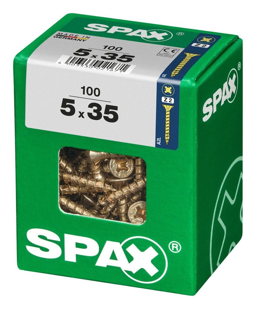 100 5.0 2 PZ Universalschrauben Spax Holzbauschraube - mm SPAX 35 x