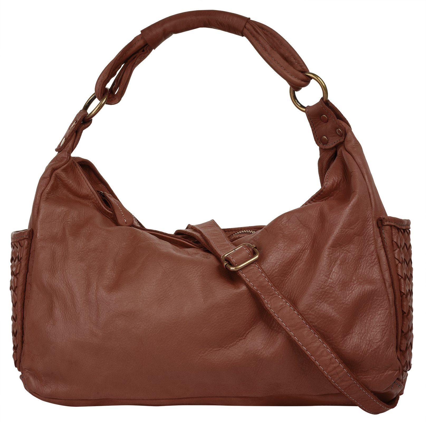 Samantha Look Henkeltasche, echt Leder, Made in Italy