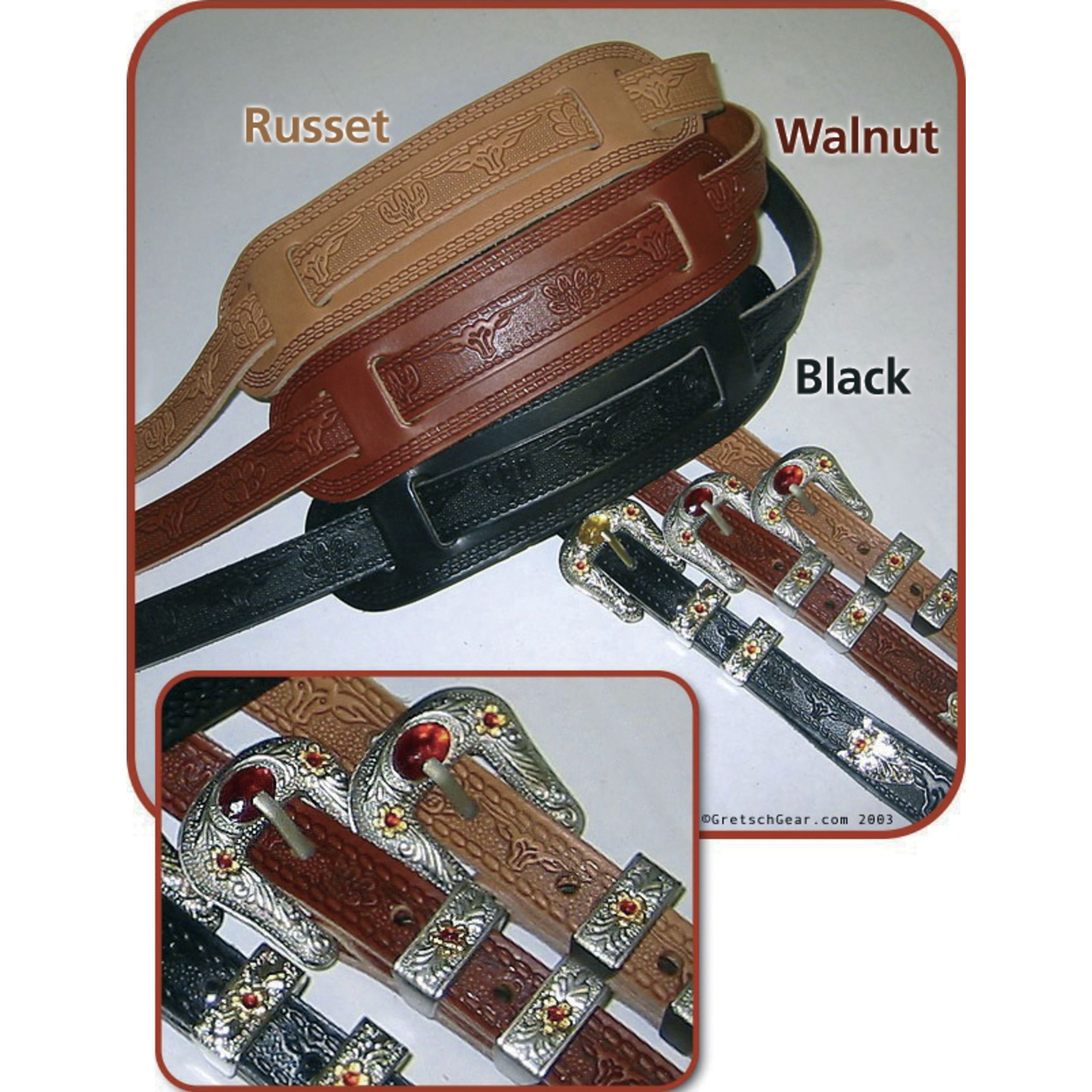 Gretsch Гитарыgurt, Гитарыgurt Tooled Vintage Russet - Гитарыgurt