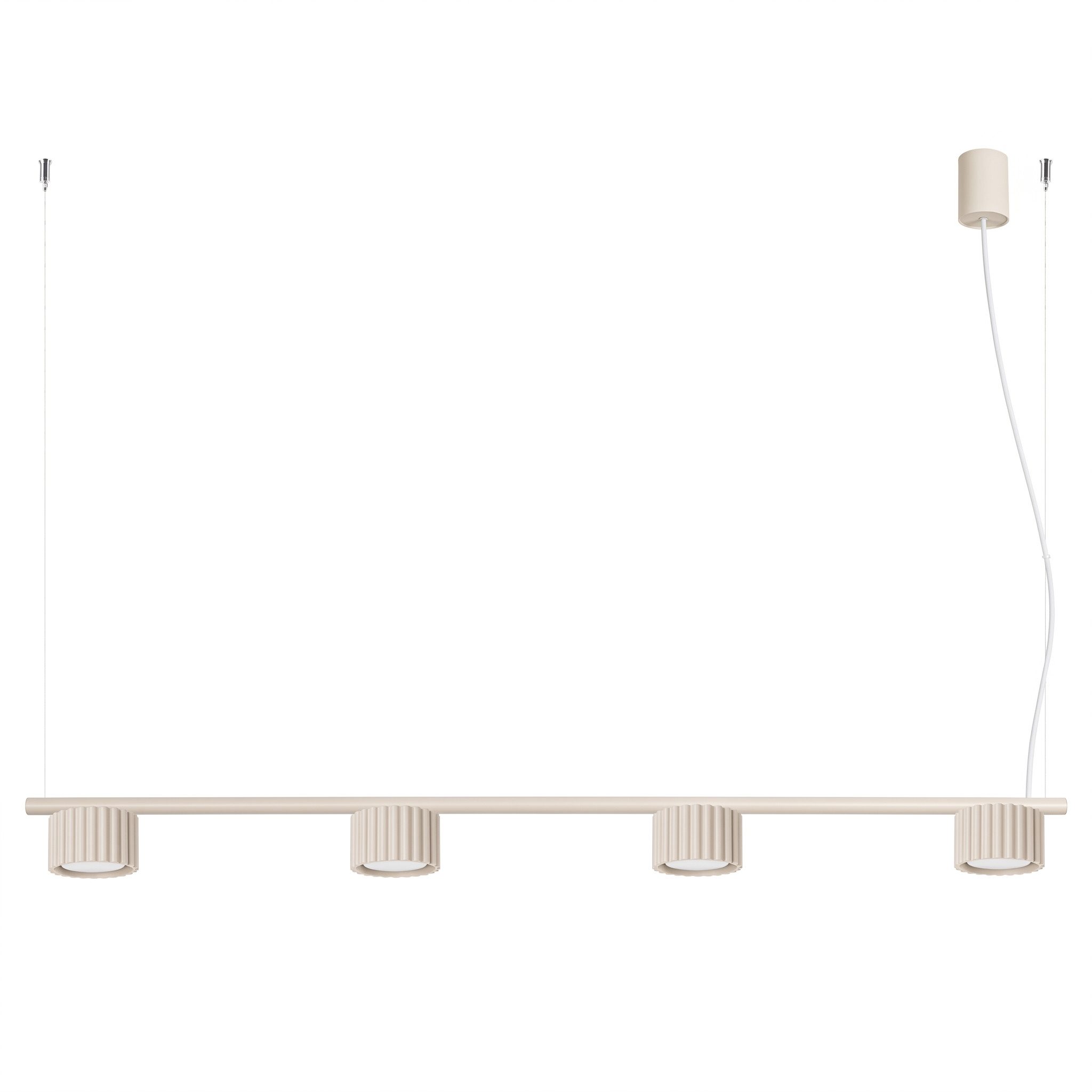 SOLLUX lighting Kronleuchter Kronleuchter AURA 4 beige Gx53, Nicht enthalten