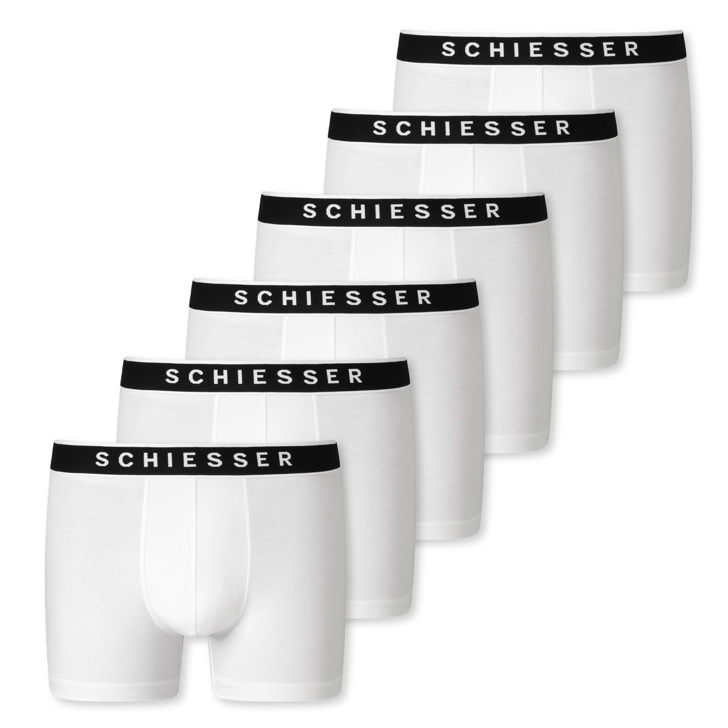 Schiesser Boxershorts Organic Cotton (6-St) mit sportlichem Webgummibund un günstig online kaufen