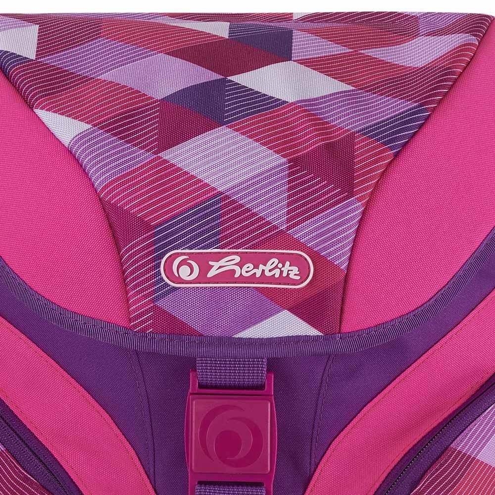 Herlitz Schulranzen Herlitz Schulrucksack Motion Plus Pink Cubes 4-teilig
