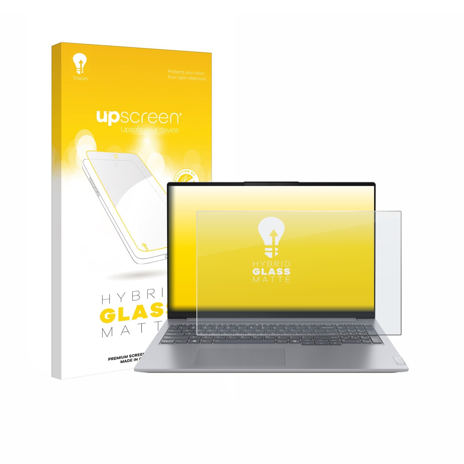 upscreen Displayschutzglas Folie für Lenovo ThinkBook 16 Gen 7+, Schutzfolie Glas Panzer Display Schutz matt