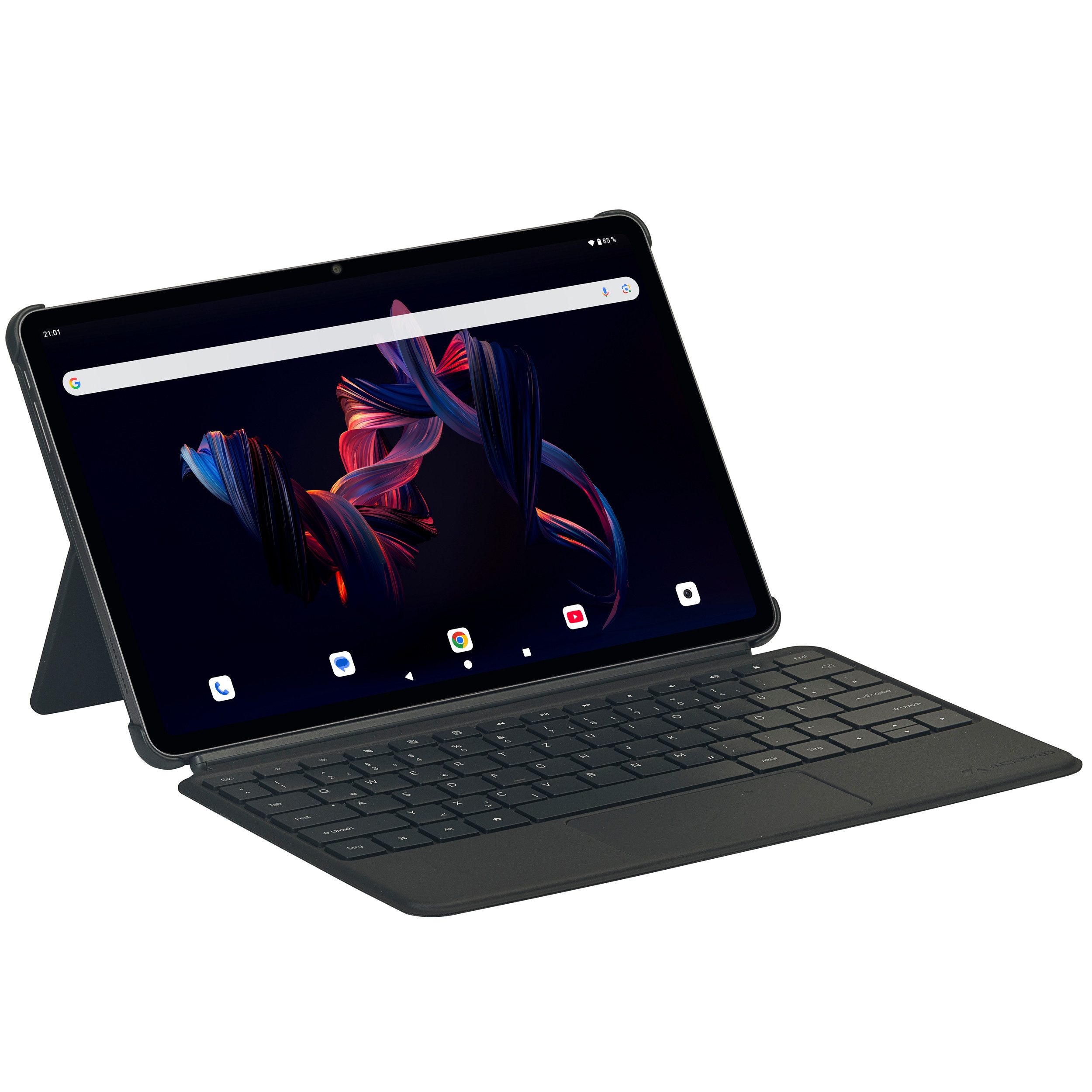 Acepad TE200 Tastatur mit Touchpad für HIGH E200 Tablet-Tastatur (inkl. Cover mit Ständer, magnetischer Pogo-Pin-Anschluss zum Andocken)