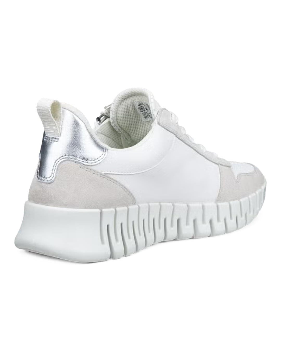 Ecco Gruuv Zip Lace (Premium-Leder) weiss Damen Sneaker