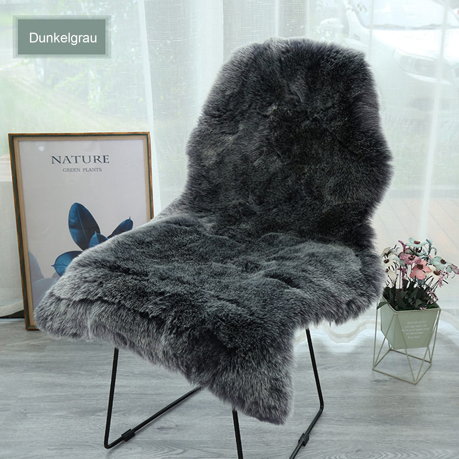 OKWISH Fellteppich Hochflor Teppich Wohnzimmerteppich Schlafzimmerteppich, günstig online kaufen