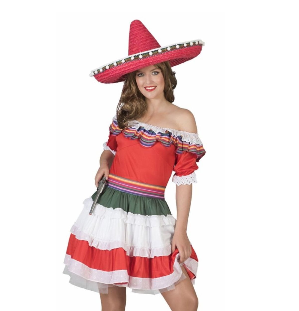 Funny Fashion Kostüm Mexiko Kleid 'Senorita Bonita' für Damen, Kostümkleid günstig online kaufen