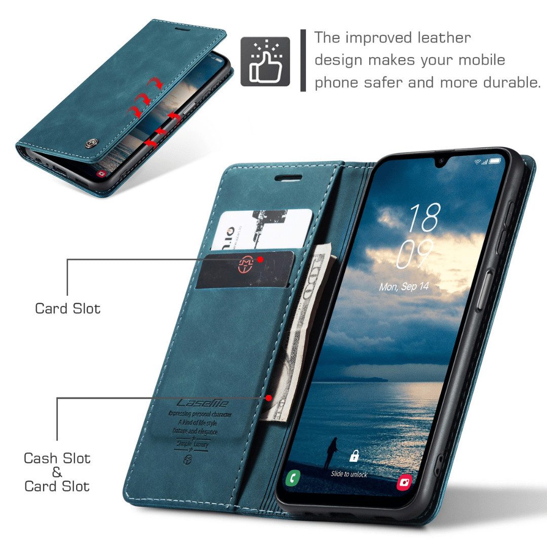 SmartUP Smartphone-Hülle für Samsung Galaxy A17 5G Klapphülle Fliphülle Tasche Case Cover Etui 6,7 Zoll, Integrierte Standfunktion, zwei Kartenfächer