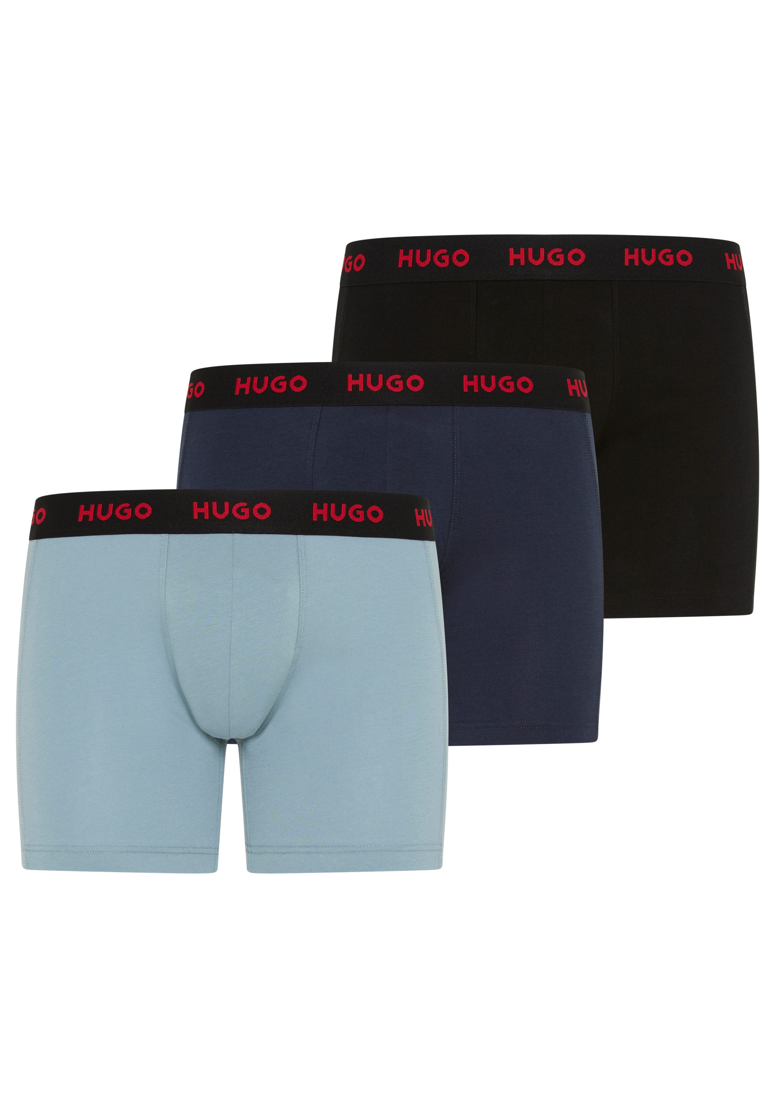 HUGO Boxer BOXERBR TRIPLE (Packung, 3-St., 3er) mit elastischem Bund