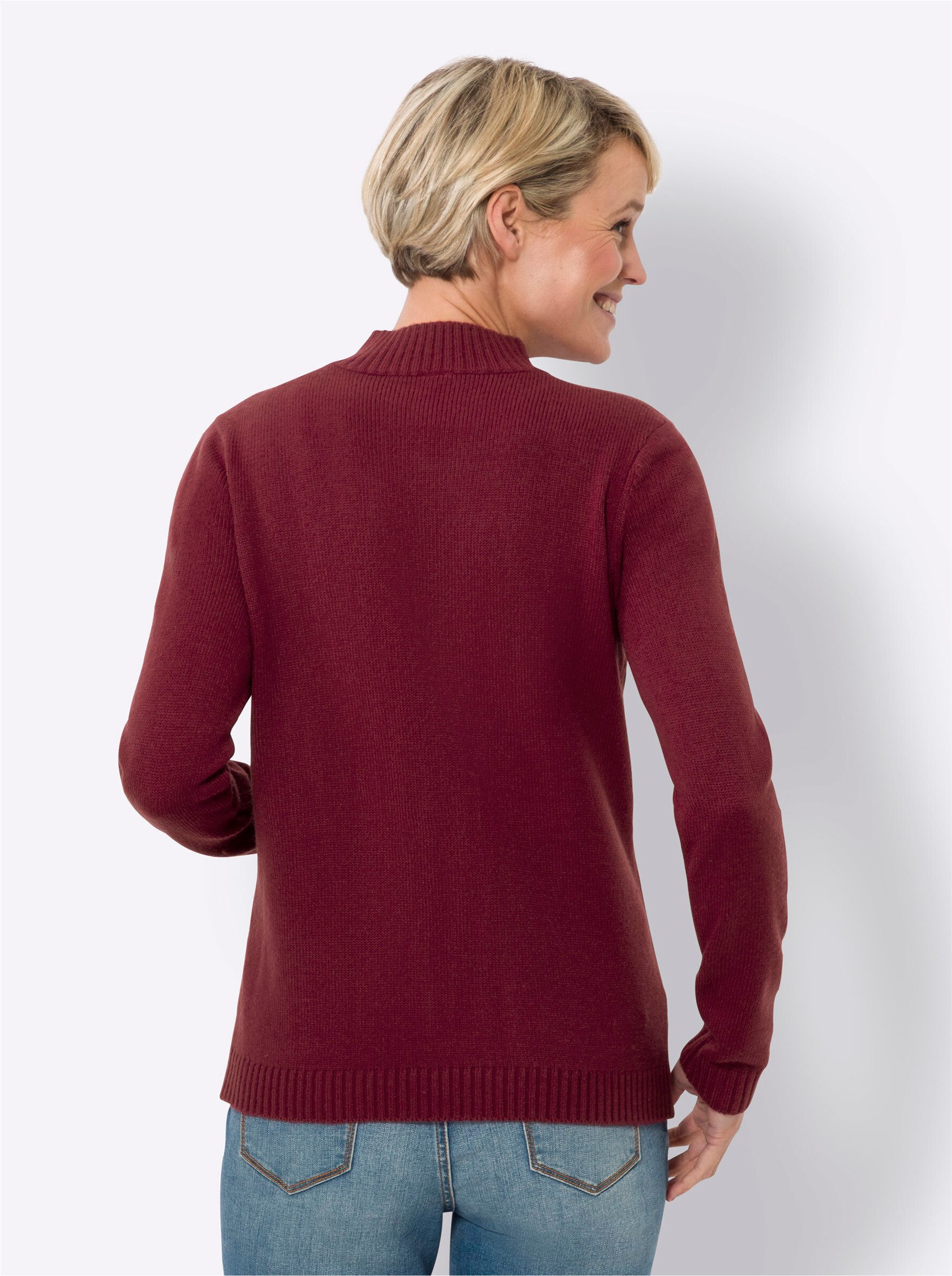 Sieh an! Strickpullover Stehkragenpullover . günstig online kaufen