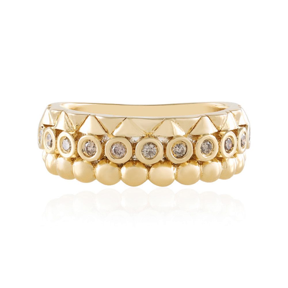 Cavill Diamantring Cavill Ring vergoldet 925 Sterlingsilber 0,15 ct Brillant Damen (1-tlg)