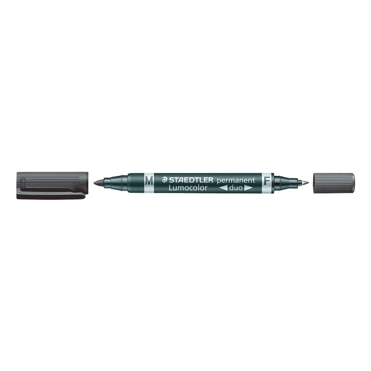 STAEDTLER Permanentmarker Lumocolor permanent duo, (1-tlg), mit zwei unterschiedlichen Strichstärken