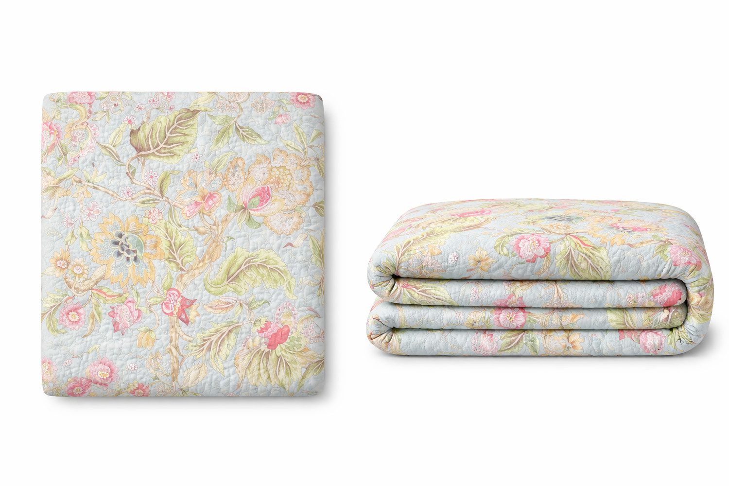 Wohndecke Amara-Mint, AU Maison, Quilt-Optik aus Baumwolle 140 × 180 cm