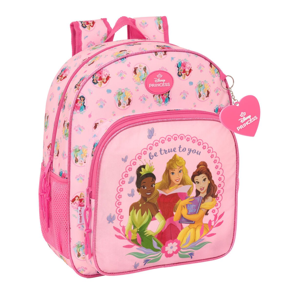 Princesses Disney Rucksack 32 x 38 x 12 cm Kinder Rucksack Disney Princess Rosa 32x38x12 cm