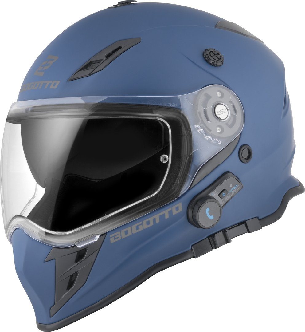 Bogotto Motocrosshelm H331 BT Bluetooth Enduro Helm, vorbereitet für Kommunikationssystem,integriertes Kommunikationss