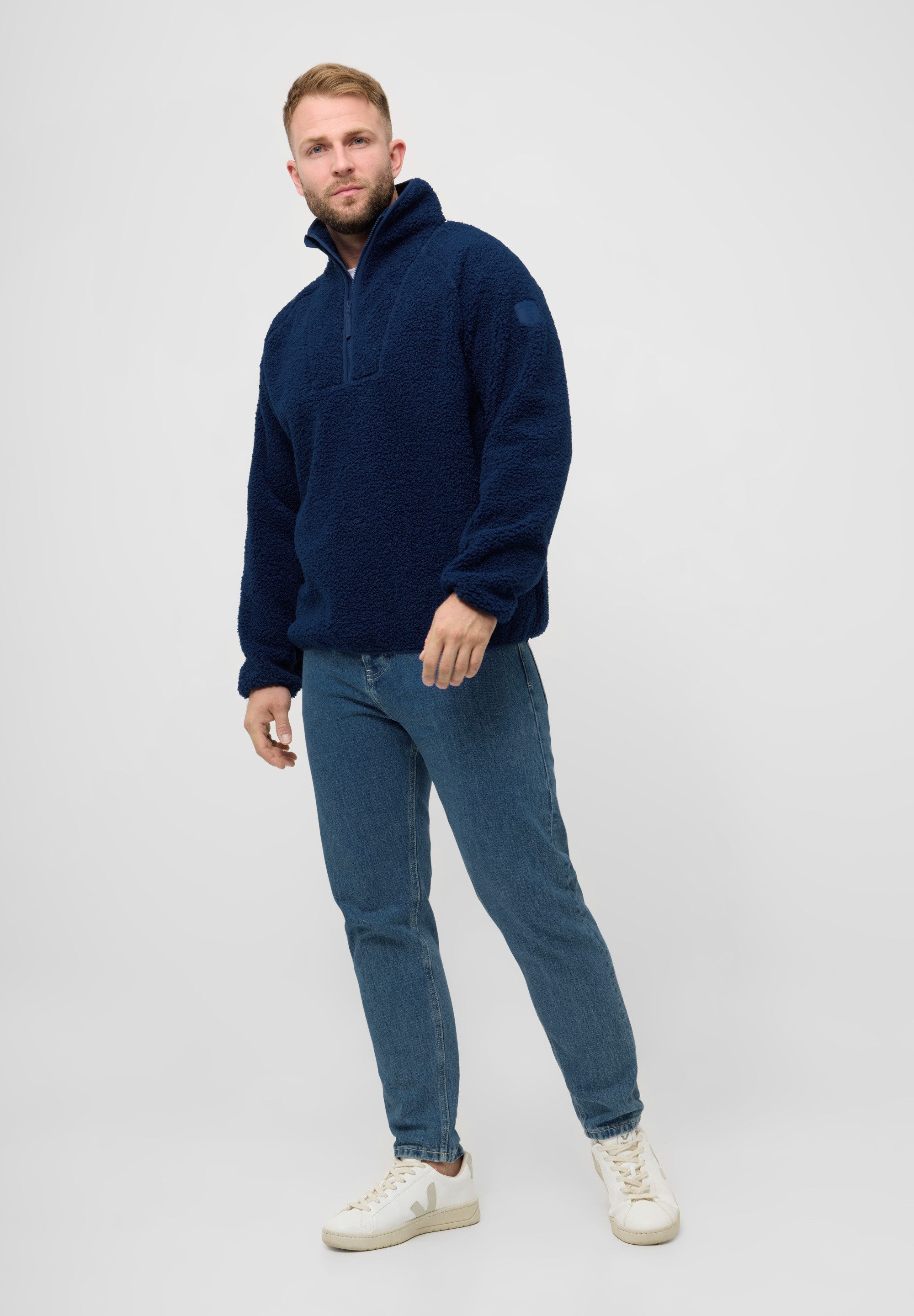 Derbe Fleecejacke Kuschelby Troyer Fleecepullover, Halfzip, warm, lässig