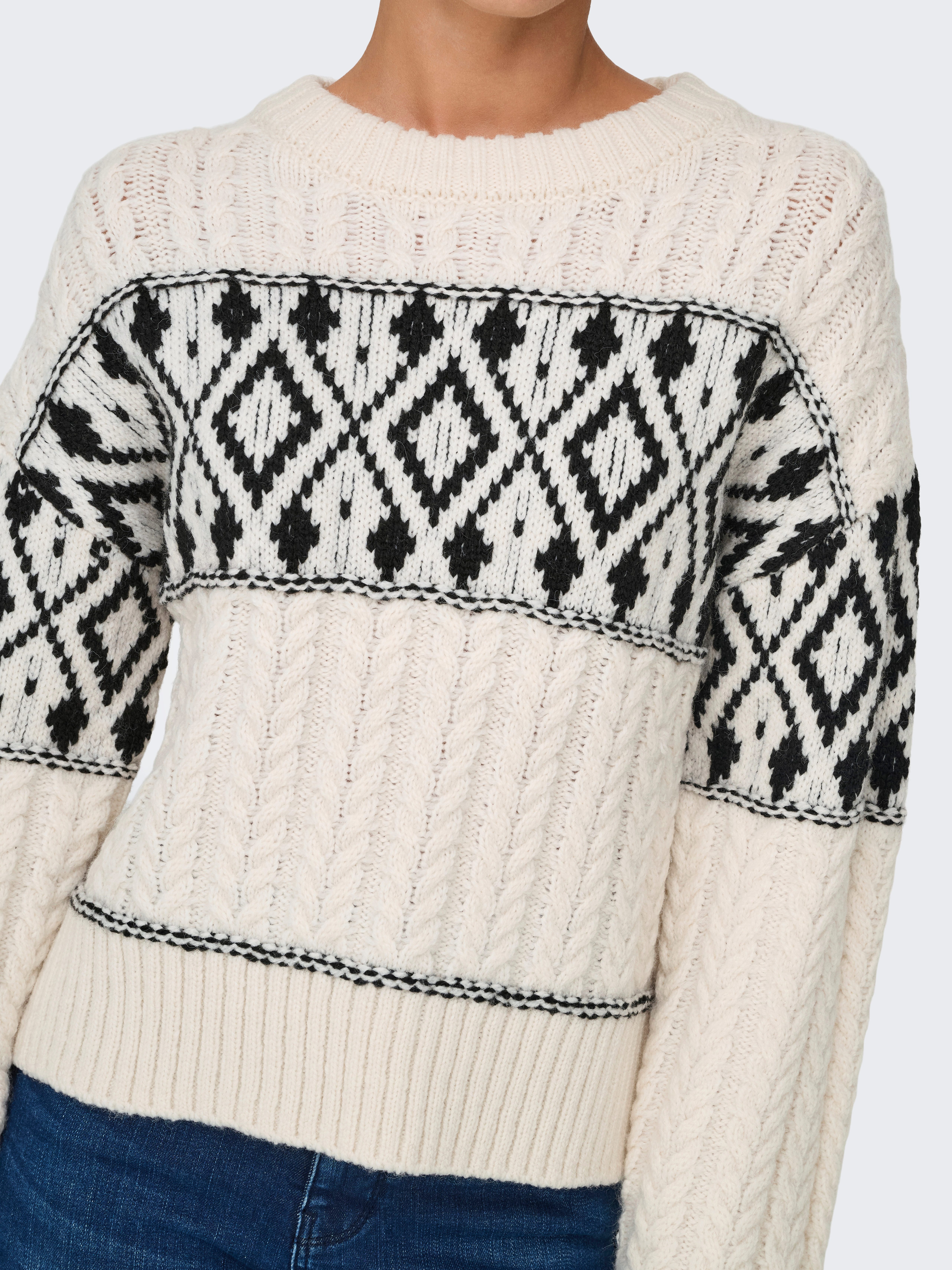 ONLY Strickpullover ONLMARENT L/S PULLOVER KNT NOOS mit Strickmuster