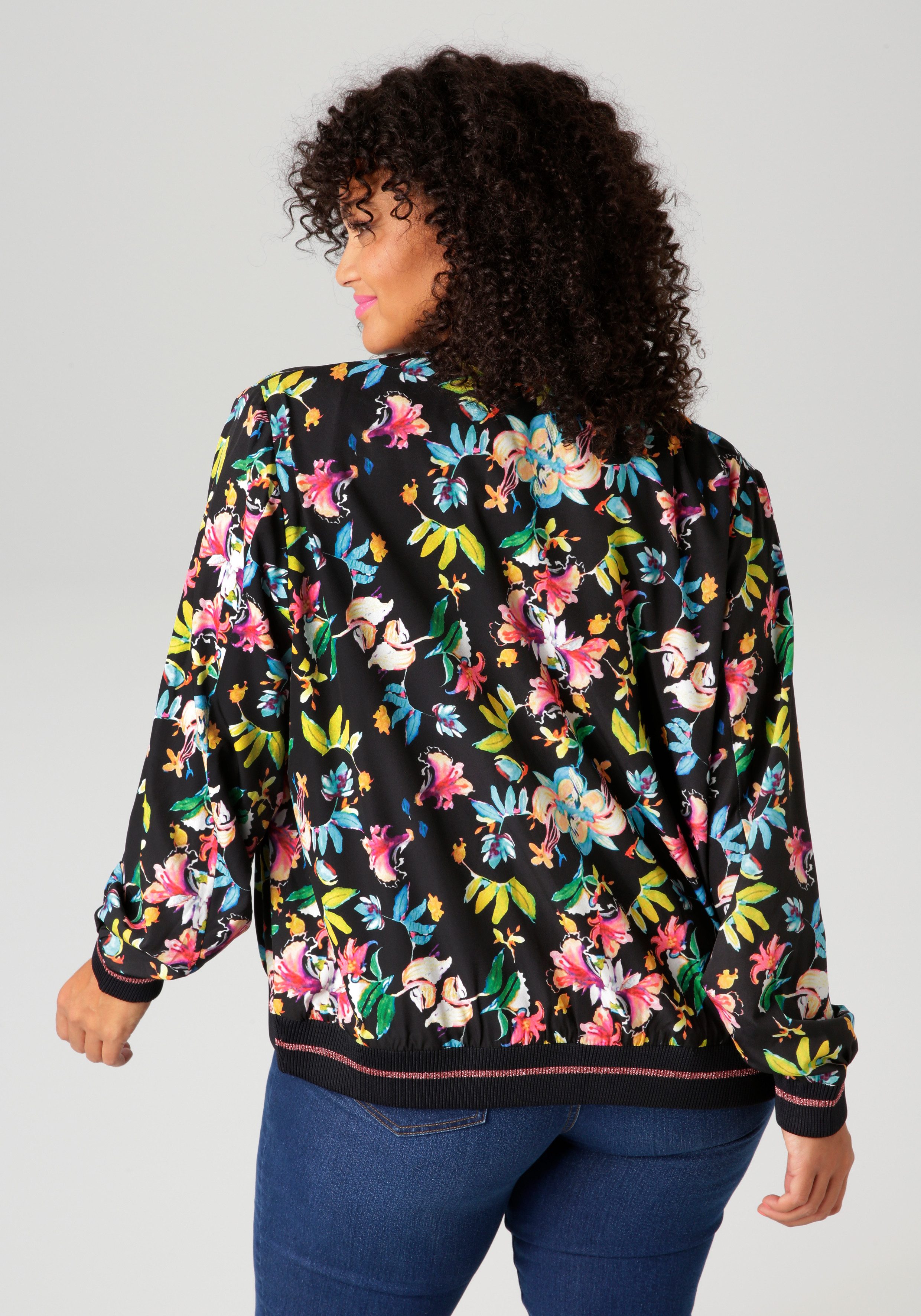 Aniston PLUS Blouson Mit Blumendruck günstig online kaufen