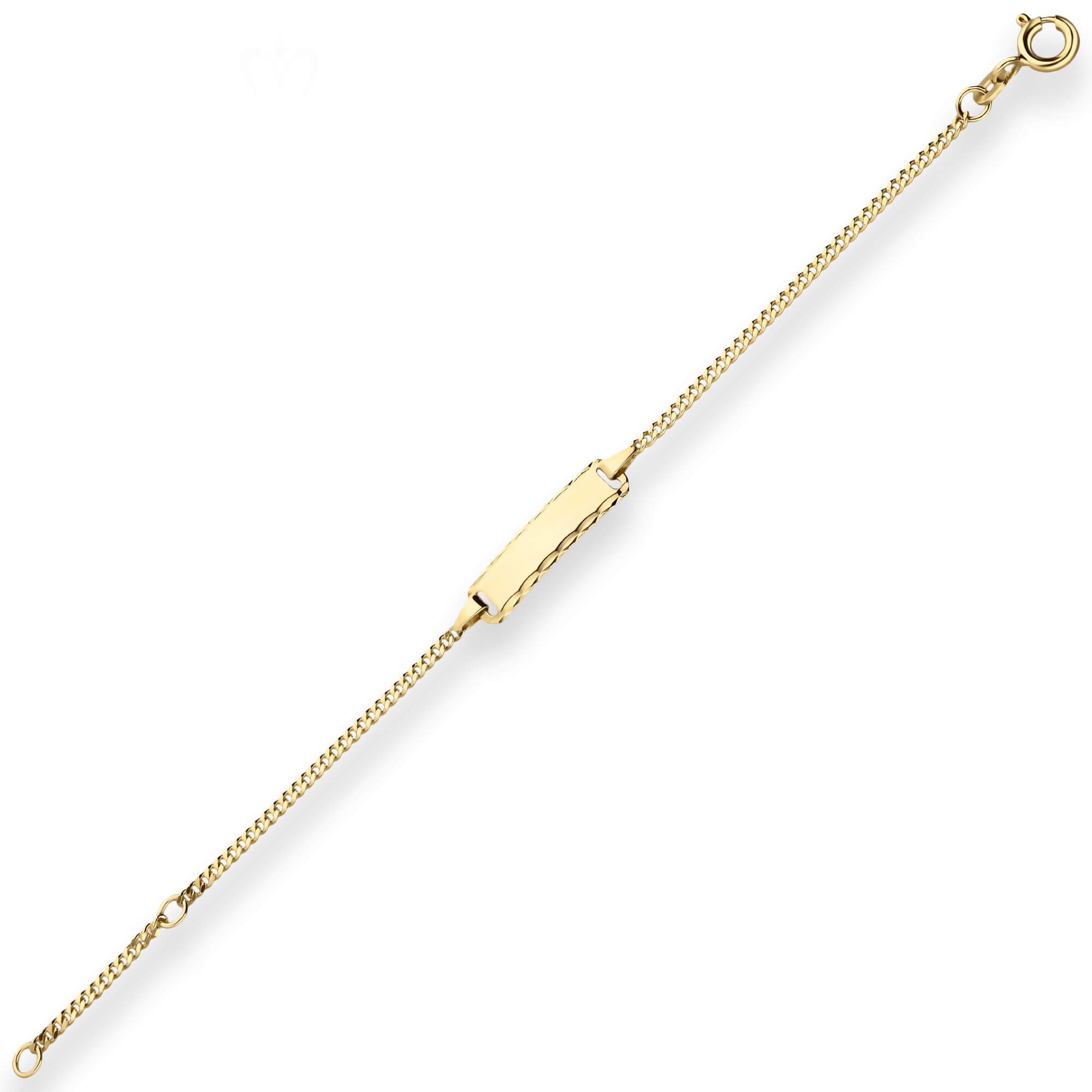 Schmuck Krone Goldarmband 1,7mm Id-Armband Panzerkette aus 585 Gelbgold 14cm, Gold 585