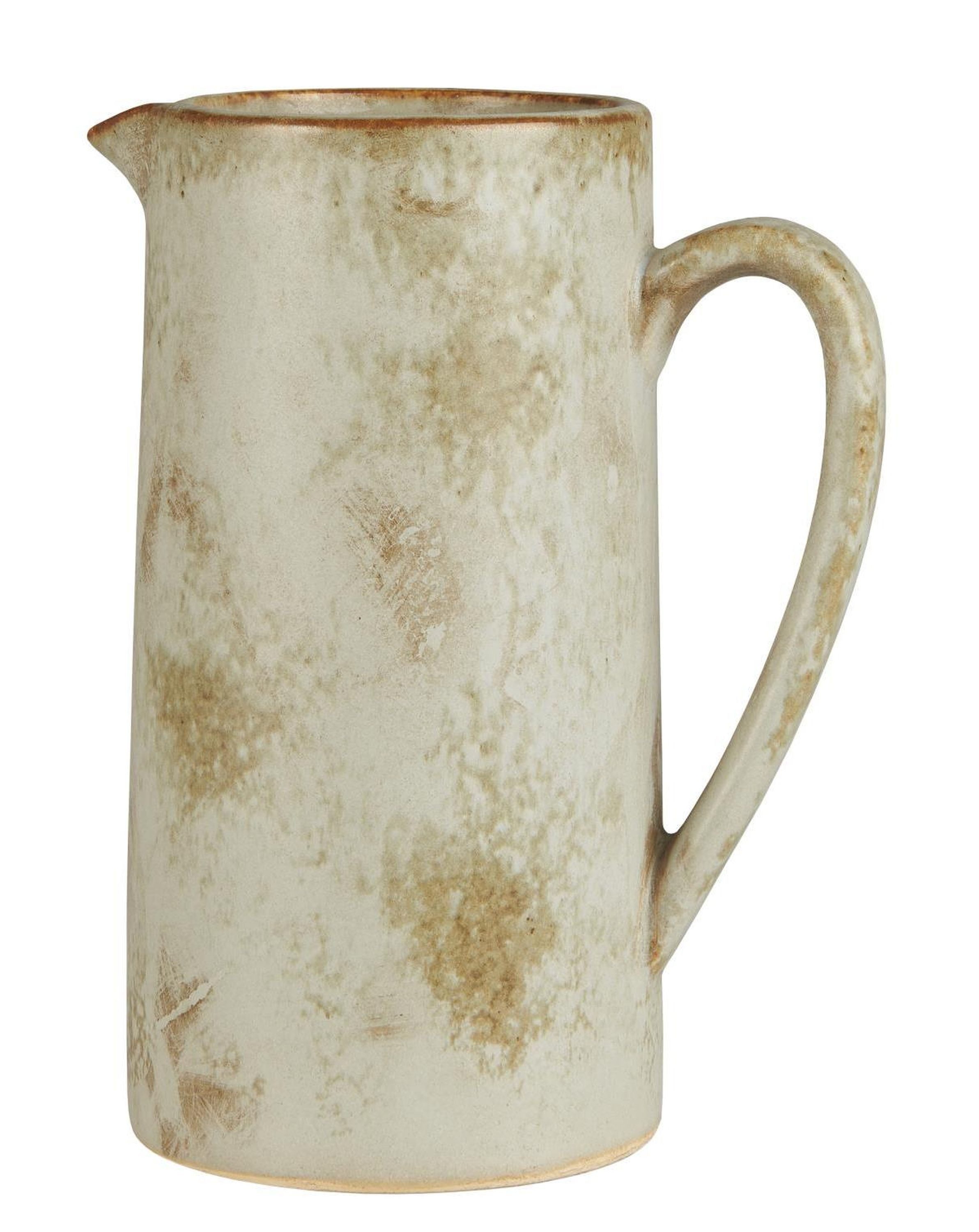 Dekovase Ib Laursen - Vase Blumenvase mit Henkel H 23,5 cm Keramik Sten Aqua