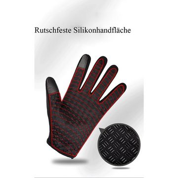 FIDDY Arbeitshandschuhe Rutschfeste, warme Touchscreen-Handschuhe mit Reißverschluss