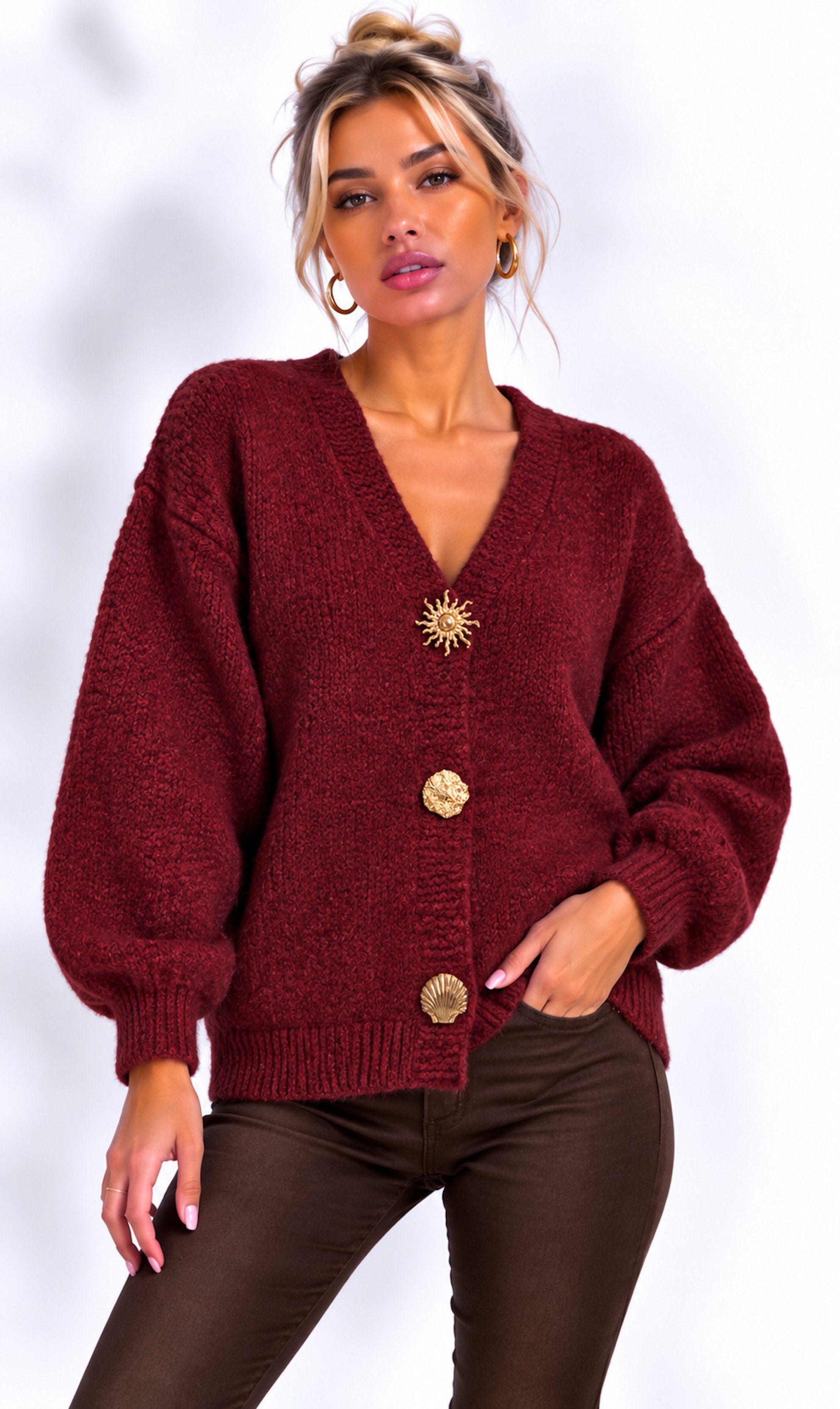 Worldclassca Cardigan WORLDCLASSCA Strickjacke Oversize Cardigan Strickpulllover Fashion Neue Kollektion - Stilvolle und gemütliche Strickmode für Damen