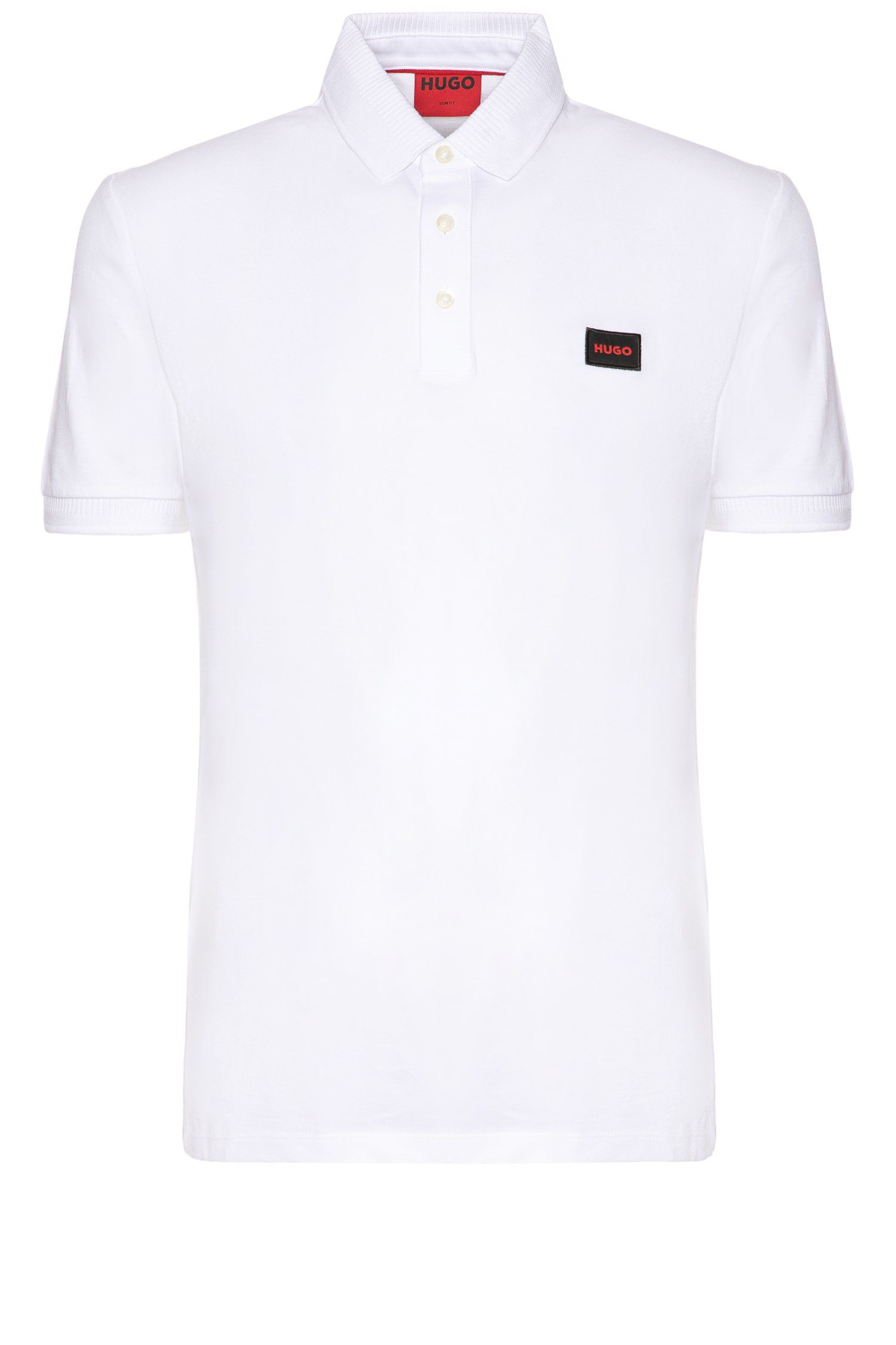 HUGO (127) Dereso Weiß Poloshirt (1-tlg)