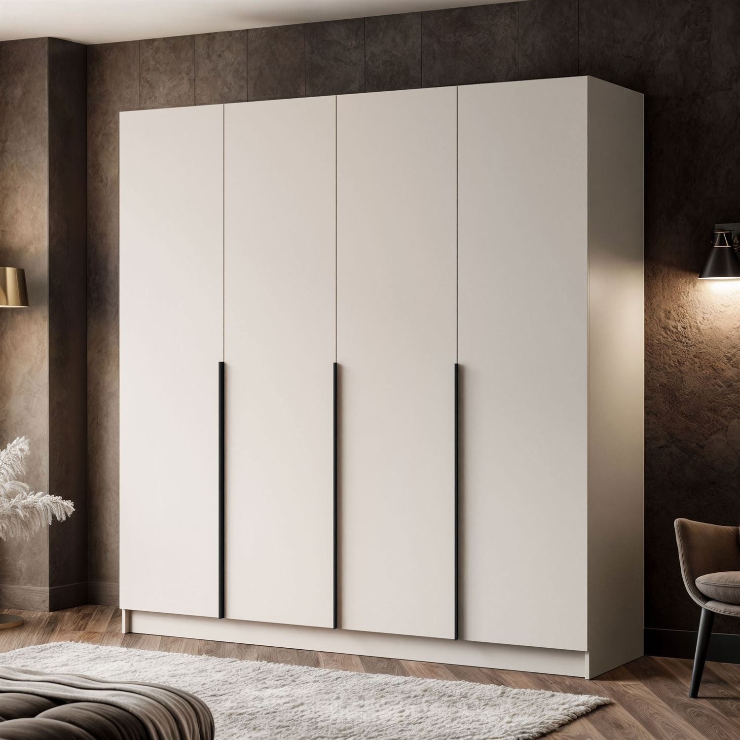 Lookway Kleiderschrank AUREL 4D KASCHMIR Drehtürenschrank günstig online kaufen