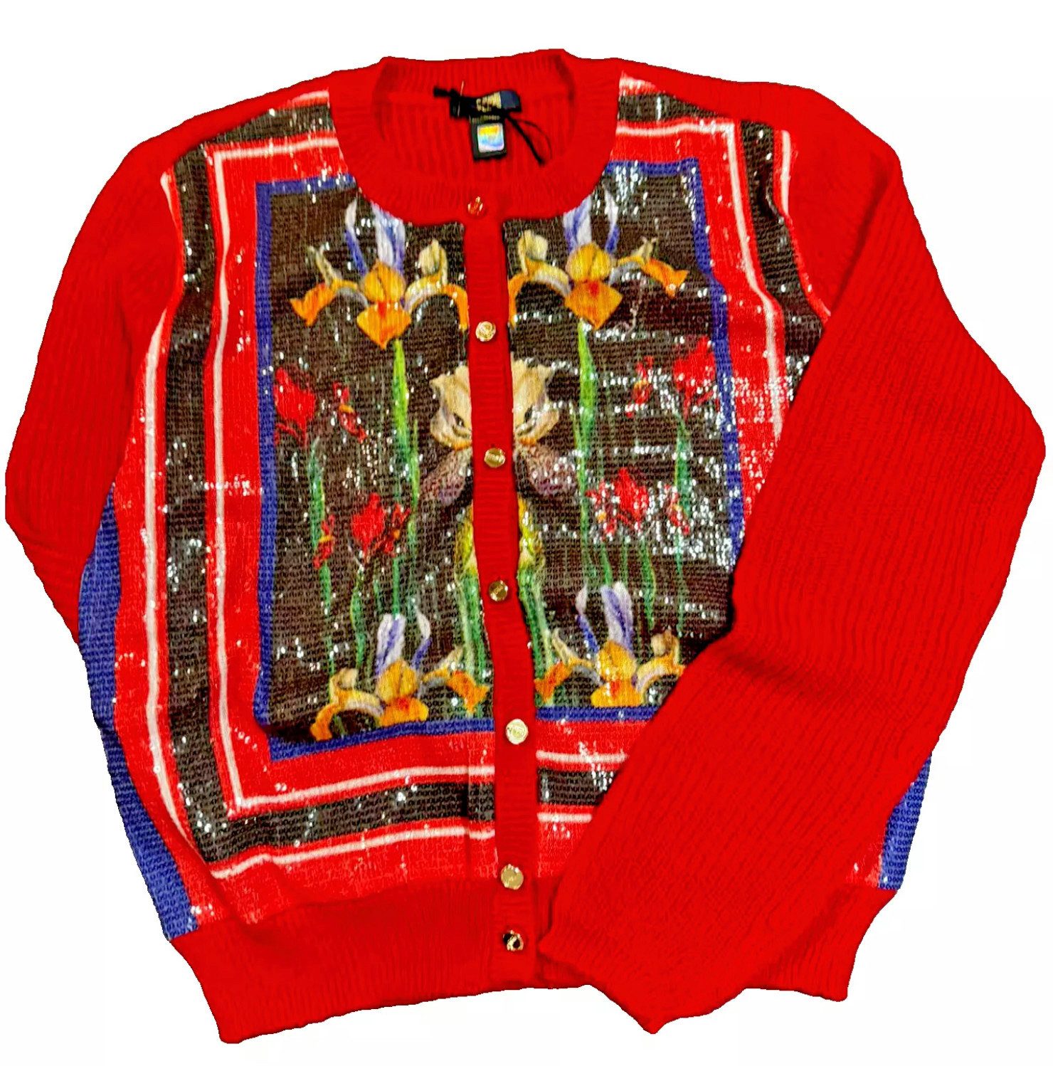 CLASS ROBERTO CAVALLI Cardigan Damen Strickjacke Sequin Embellished Floral günstig online kaufen