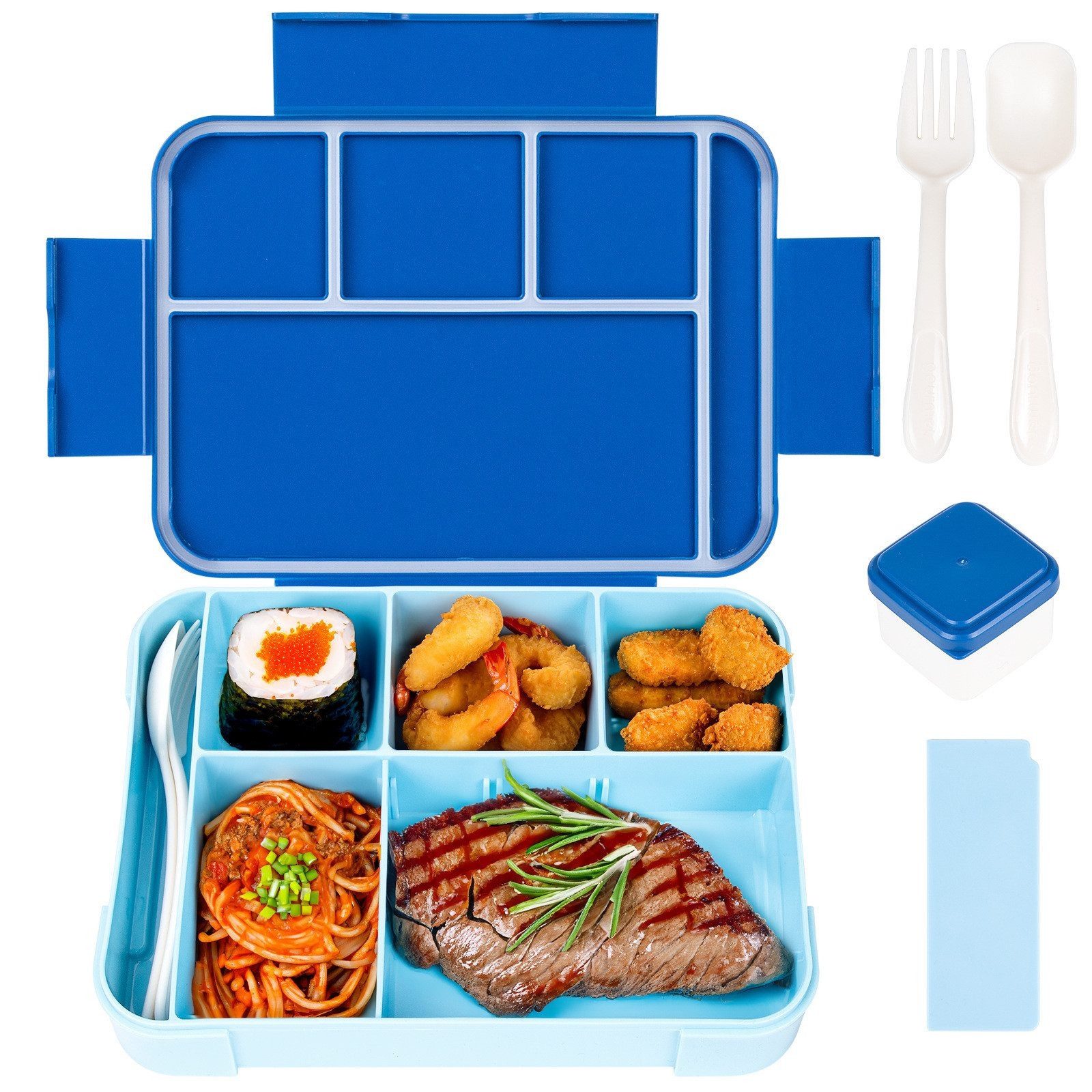 Ophy Lunchbox Auslaufsicheres Lunchbox-Set mit Fächern – Bento Box für Kinder, (Brotdose für Mädchen & Jungen), perfekt für Schule, Kindergarten & Ausflüge