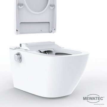 MEWATEC Dusch-WC EasyUp Basic, wandhängend, Komplett-Set, - Die Marken Dusch WC Komplettanlage mit Basisfunktionen und EasyUp Schnelllöse-Funktion von Deckel/Brille