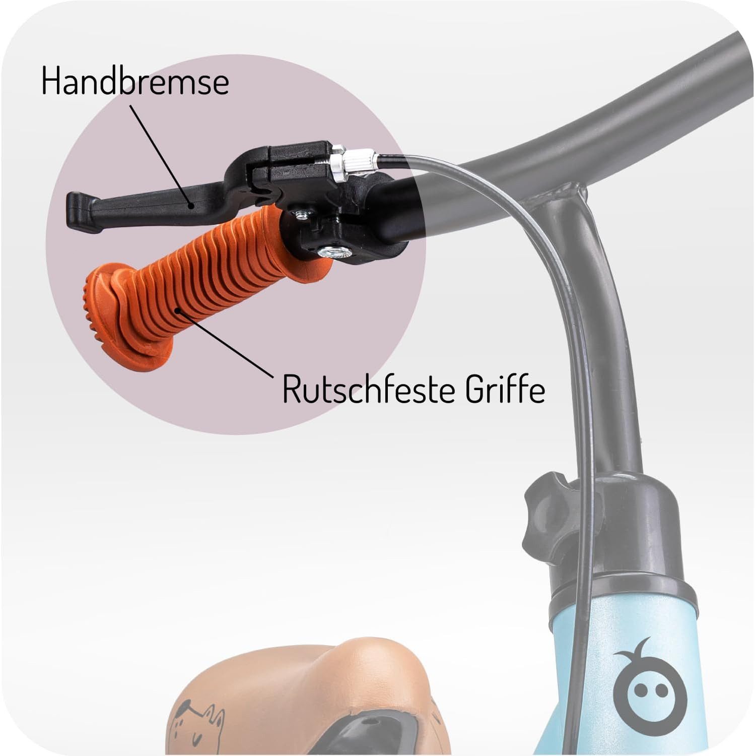 MoMi Laufrad Breki 12 Zoll, Leicht, sicher & höhenverstellbar mit EVA-Reifen ab 3J