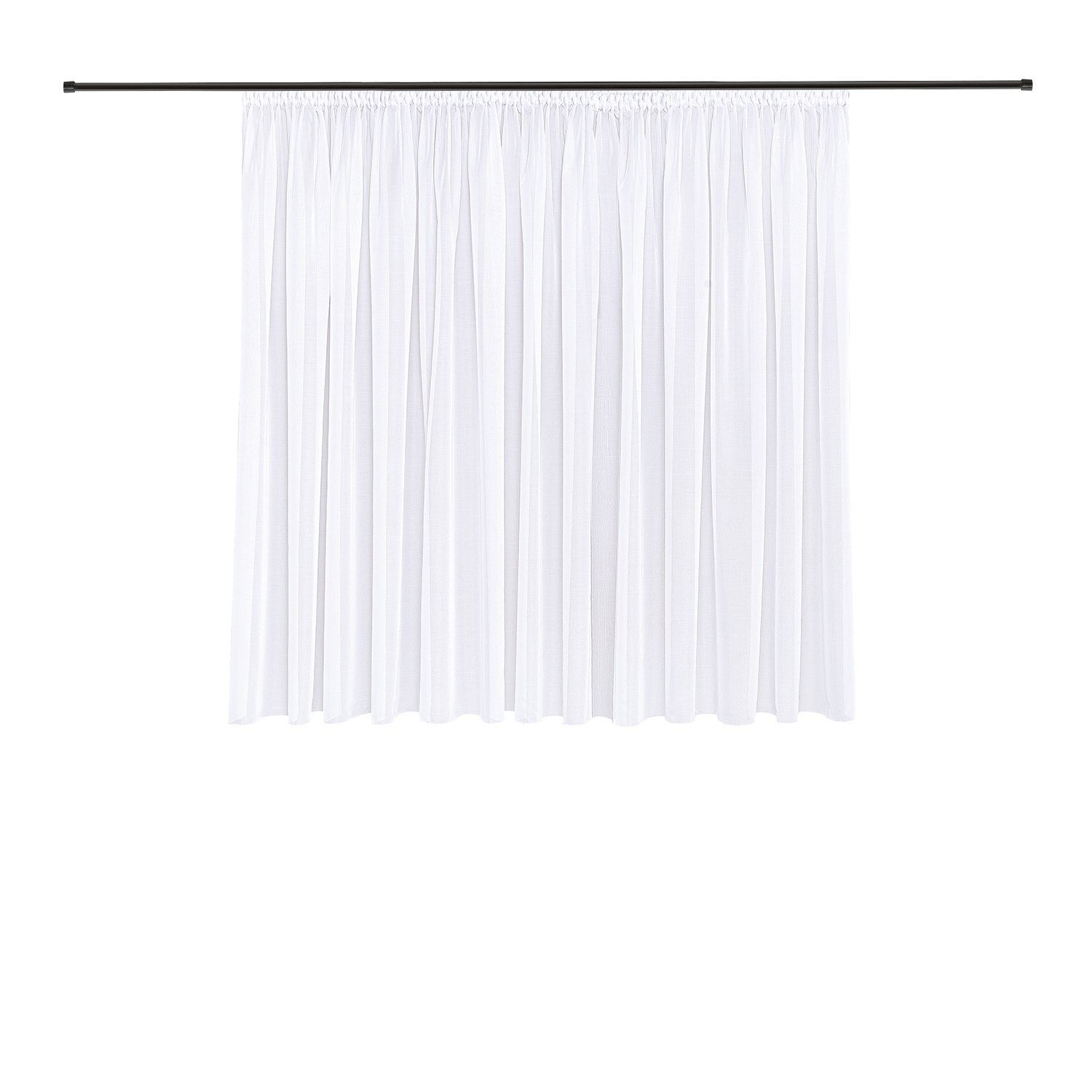 Gerster Gardine Alina (1 St), Smokband, halbtransparent, Wirkware, Pflegeleichte, matte Effekt-Webware