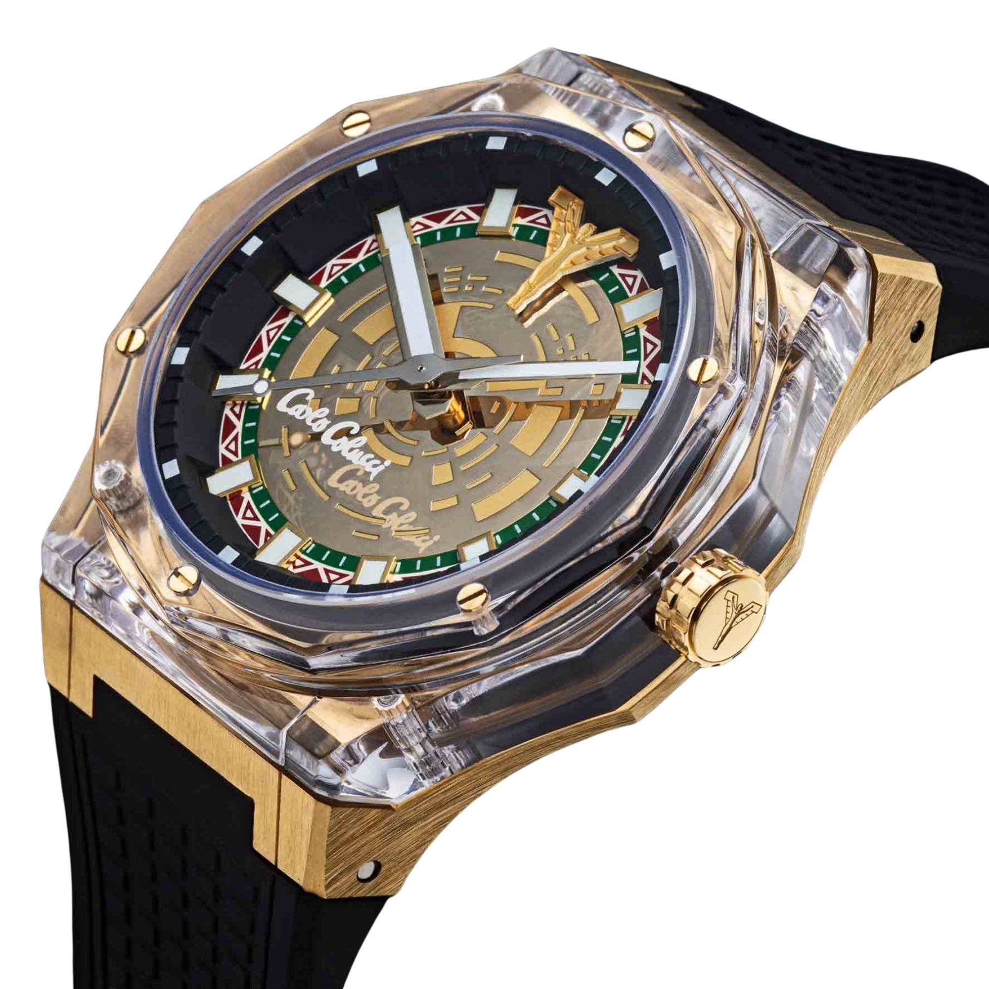 CARLO COLUCCI Quarzuhr CC502-1 CC502-1, Armbanduhr, Herrenuhr, Silikonarmband, analog