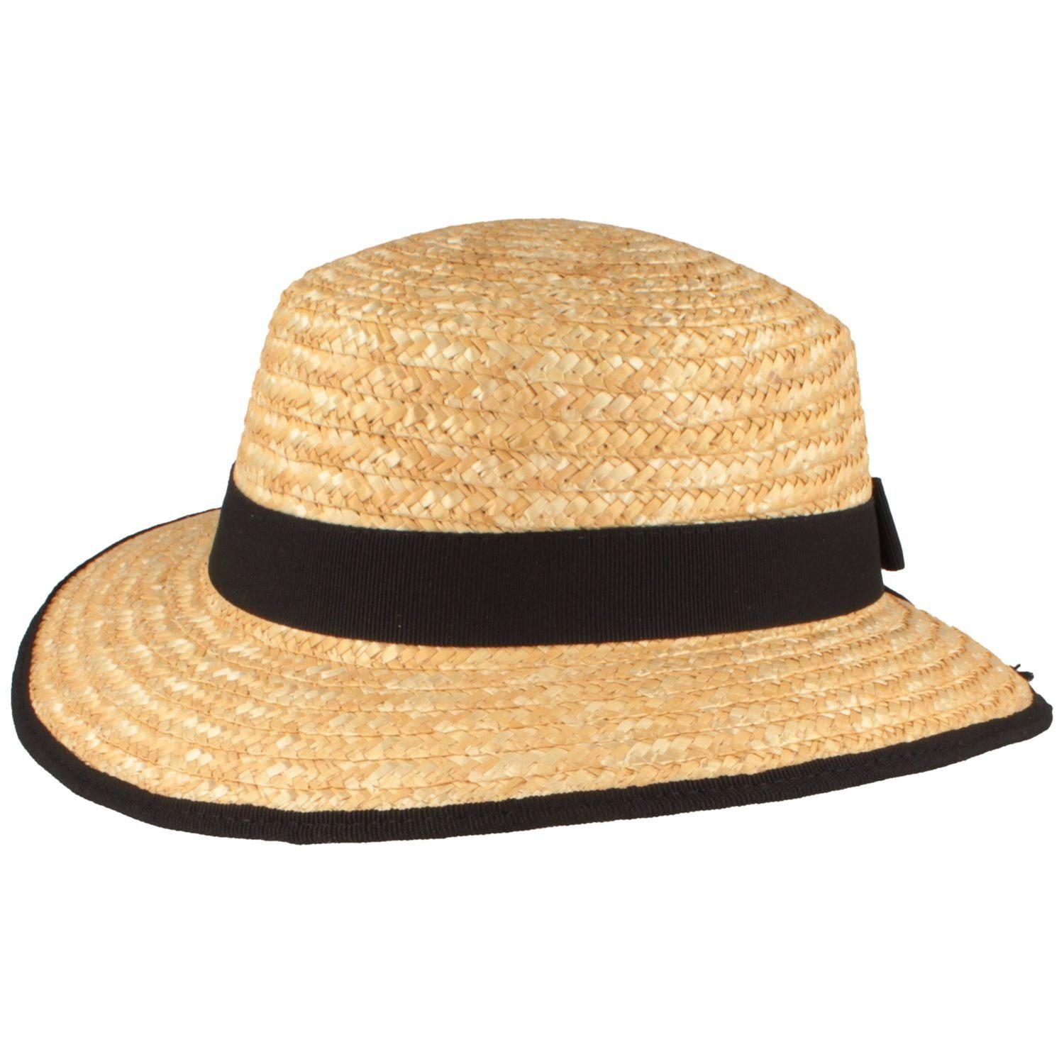 Breiter Strohhut Kinder Bortenhut Matelot mit Schleife