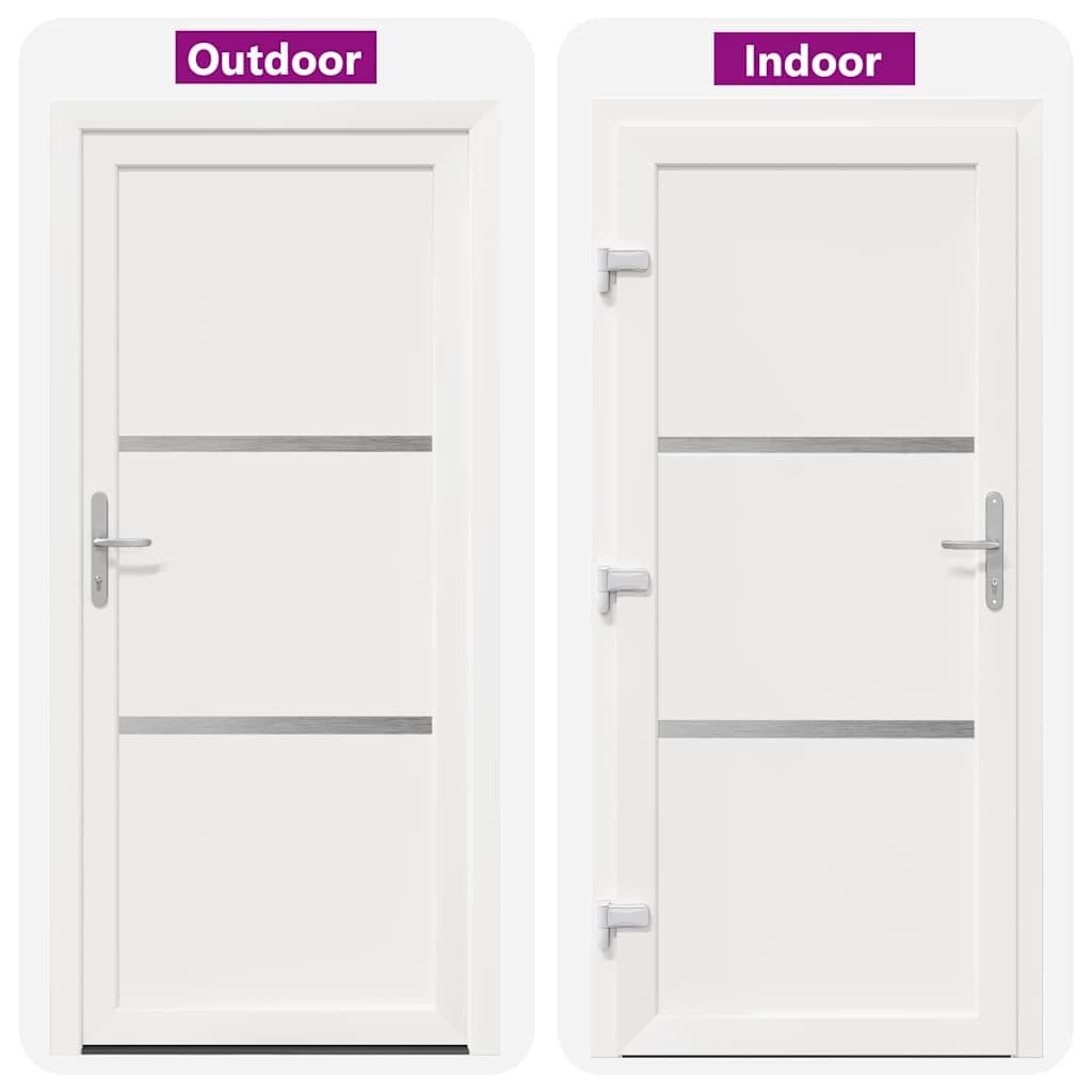 vidaXL Haustür Haustür Hauseingangstür Vordertür Weiß 108 x 208 cm PVC