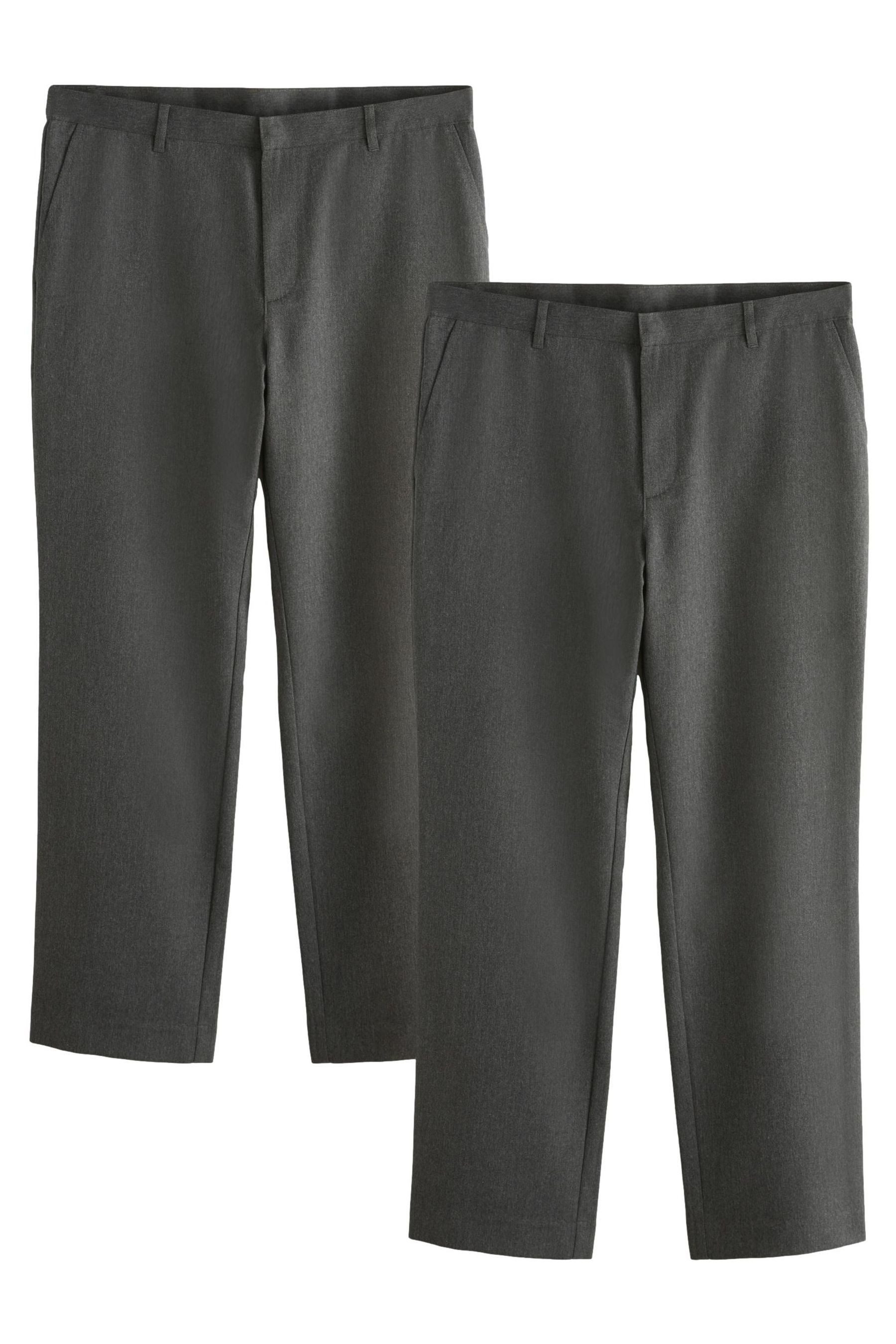 Stoffhose Elegante Regular Fit Hosen, flache Front, 2er-Pack