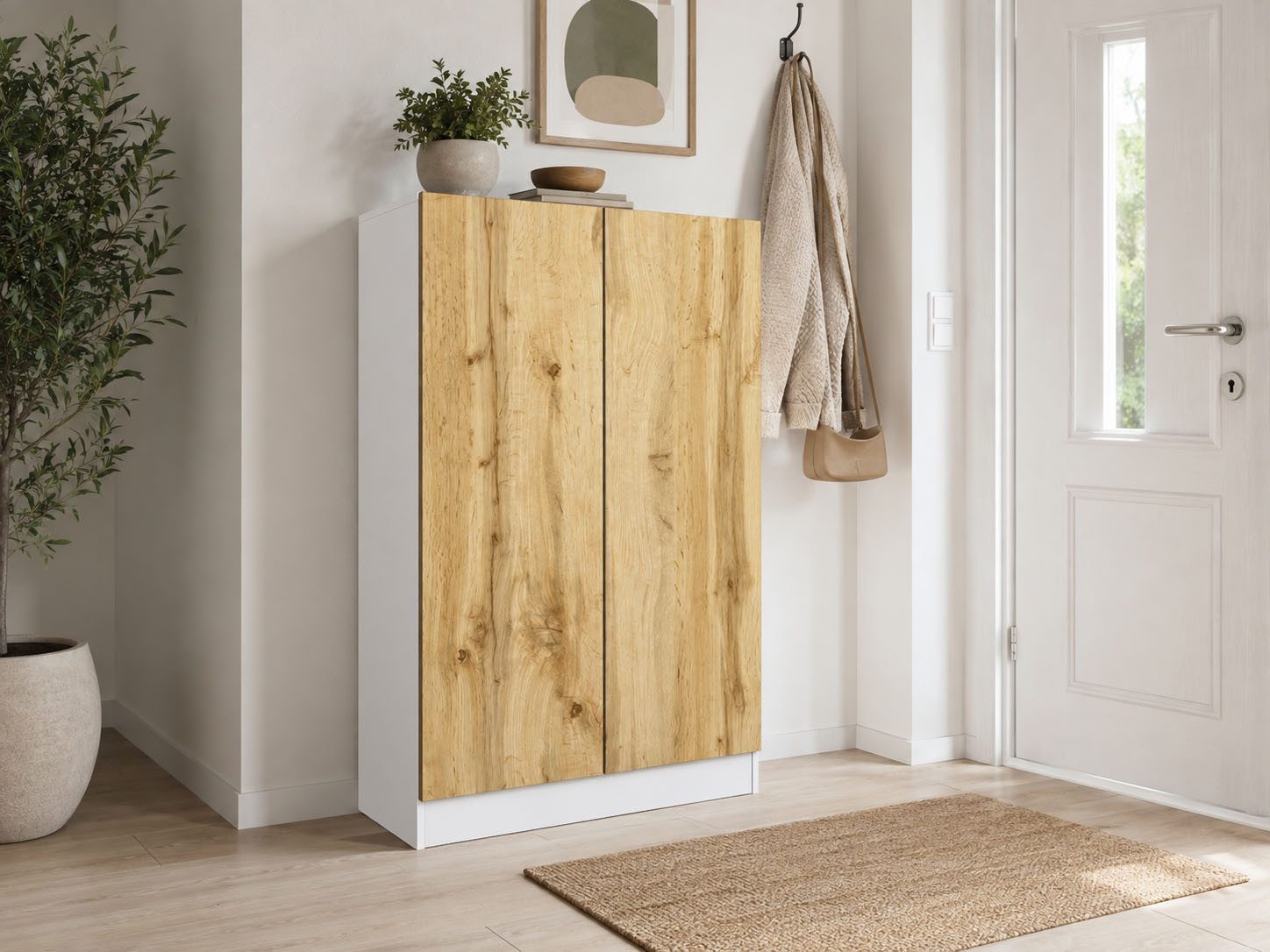 borchardt Möbel Schuhschrank Vaasa, Breite 76 cm, Höhe 120 cm, 6 Fächer Breite 76 cm