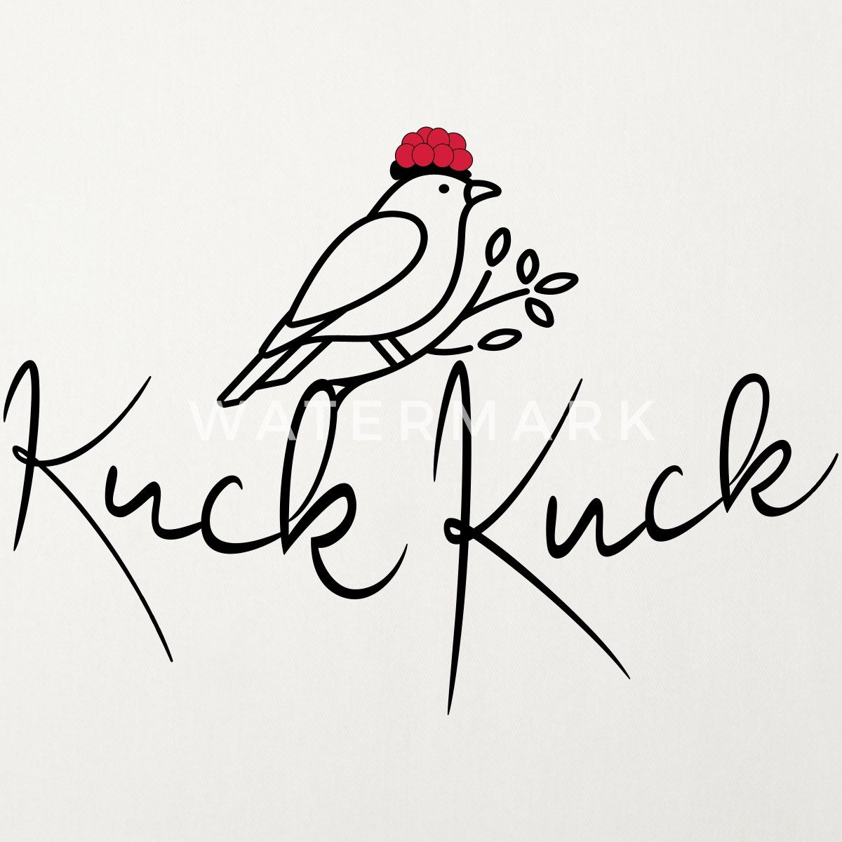 Spreadshirt Kissenbezug Kuck Kuck Kuckuck Ruf Schwarzwald Bollenhut Kissenbezug 45x45 cm