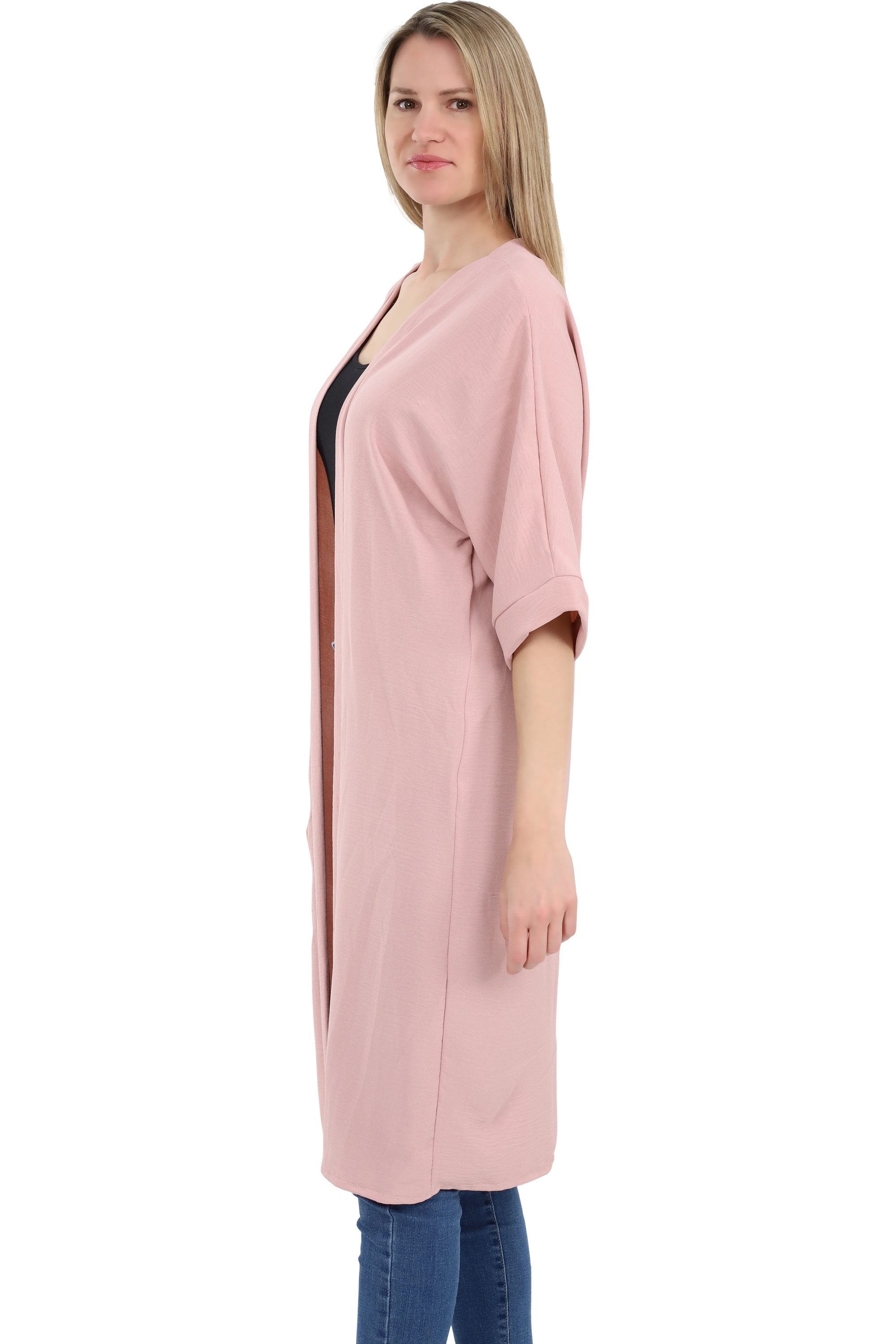 malito more than fashion Cardigan malito Damen Kimono 2342 Kimono Sommer Strand Cover up mit extraweiten Ärmeln Einheitsgröße