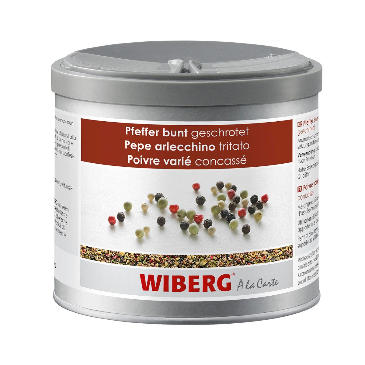 WIBERG Gewürz, Wiberg Pfeffer bunt geschrotet komplexe Geschmacksvielfalt 290g