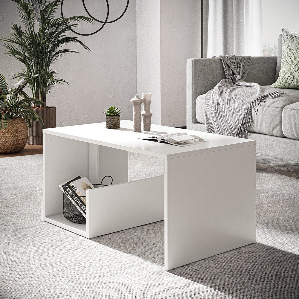 Vicco Couchtisch Lonar, Weiß, 80 x 46.6 cm günstig online kaufen