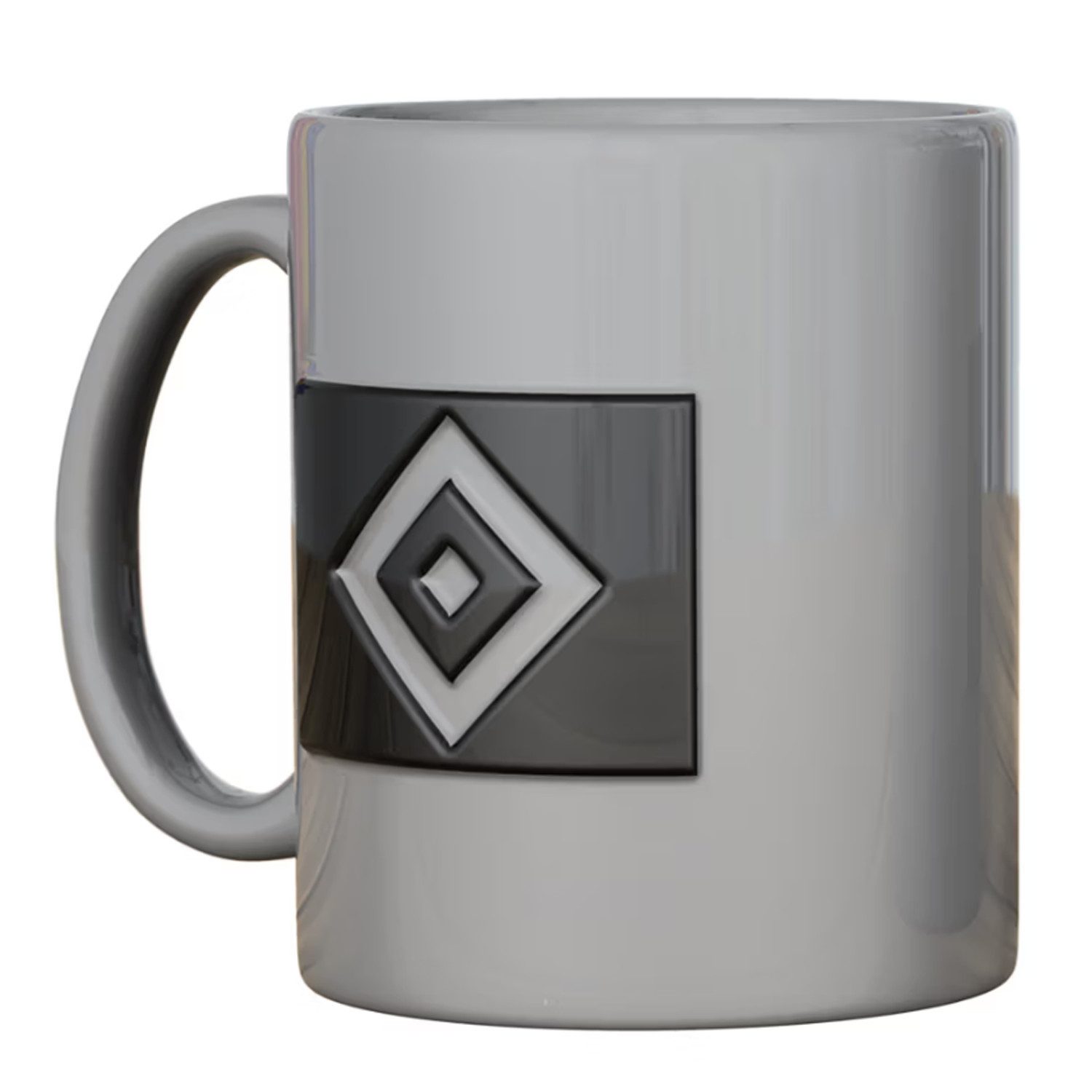 HSV Tasse HSV Tasse "Relief" 0,3l mit Raute & NUR DER HSV Print - grau, Keramik