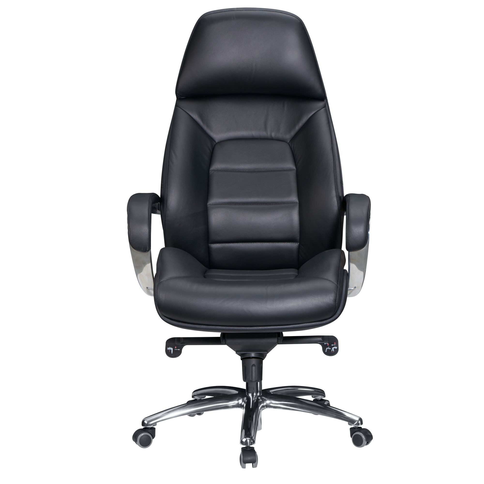 Amstyle Schreibtischstuhl SPM1.435 (Echtleder Schwarz, Chefsessel günstig online kaufen