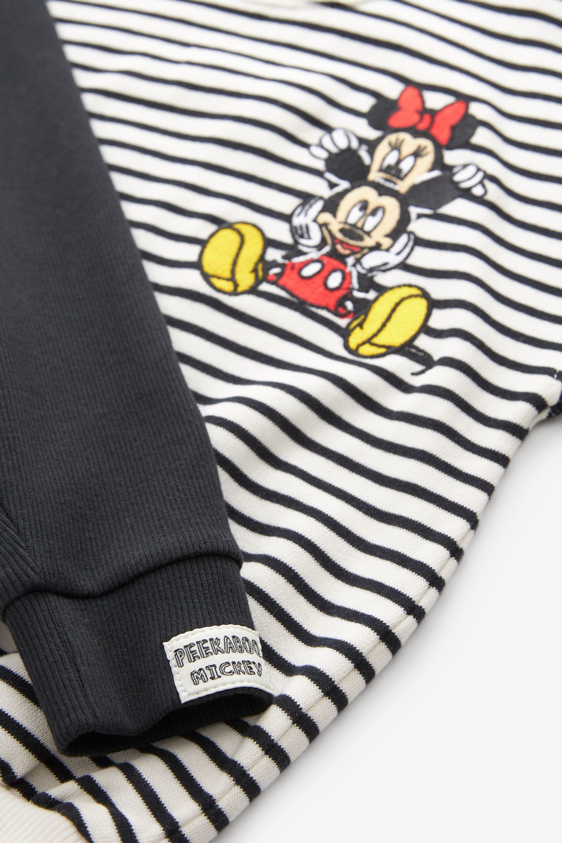 (2-tlg) und Leggings Shirt & Sweatshirt Next Striped mit Leggings Disney-Set