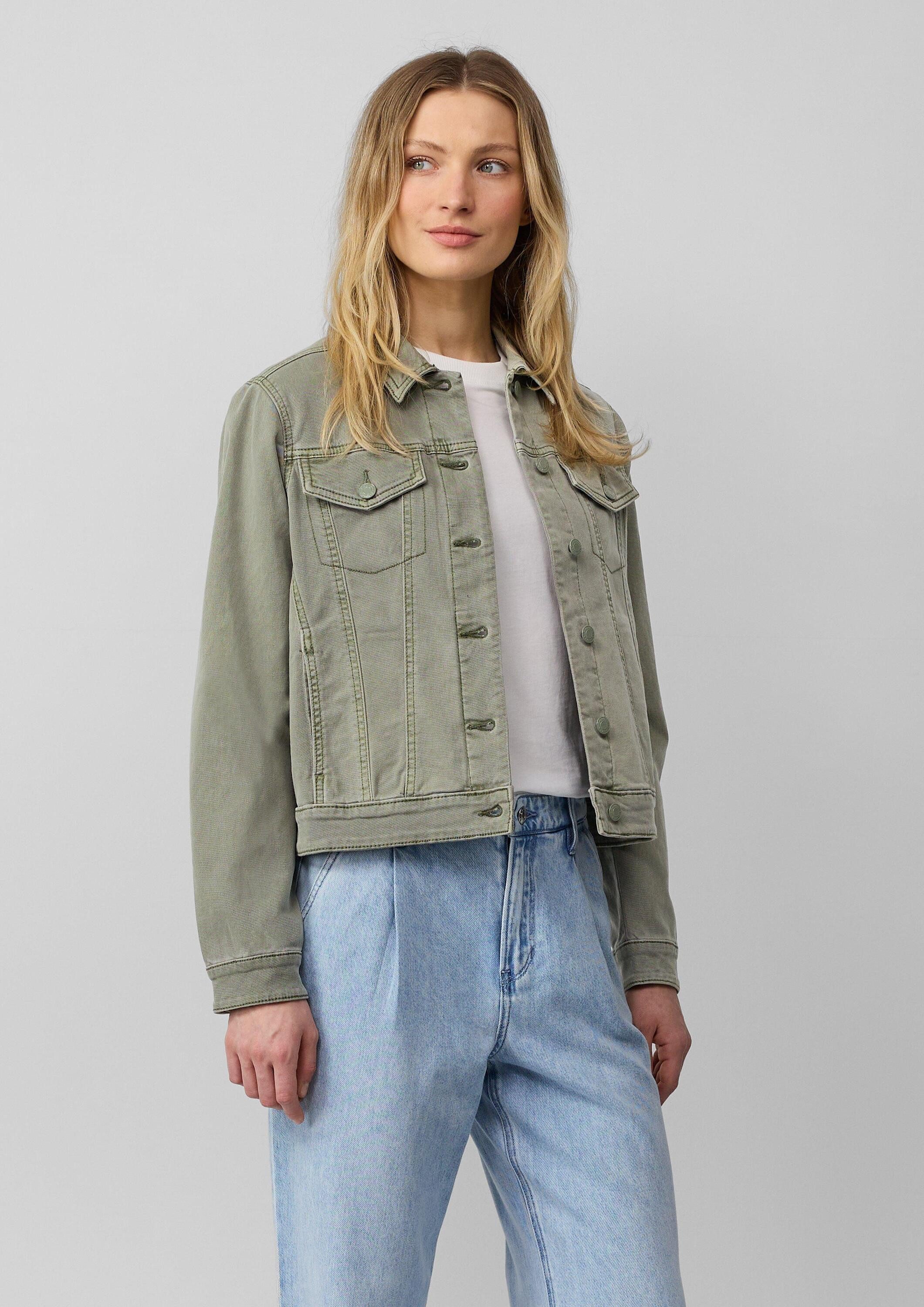 s.Oliver Funktionsjacke Indoor-Jacke Elastische Jeansjacke mit seitlichen E günstig online kaufen