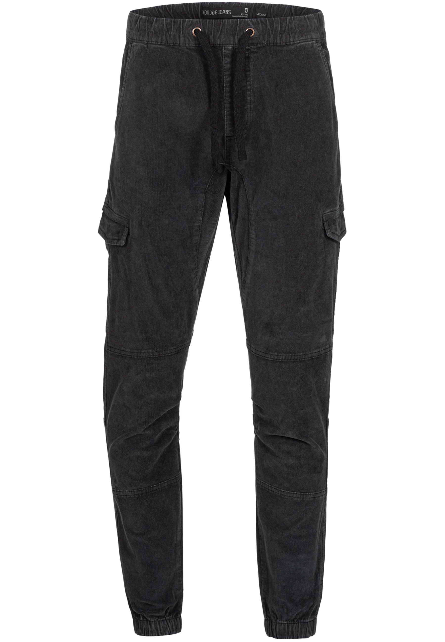 Indicode Cargohose Walker aus elastischer Baumwoll-Qualität,Strechtcord günstig online kaufen